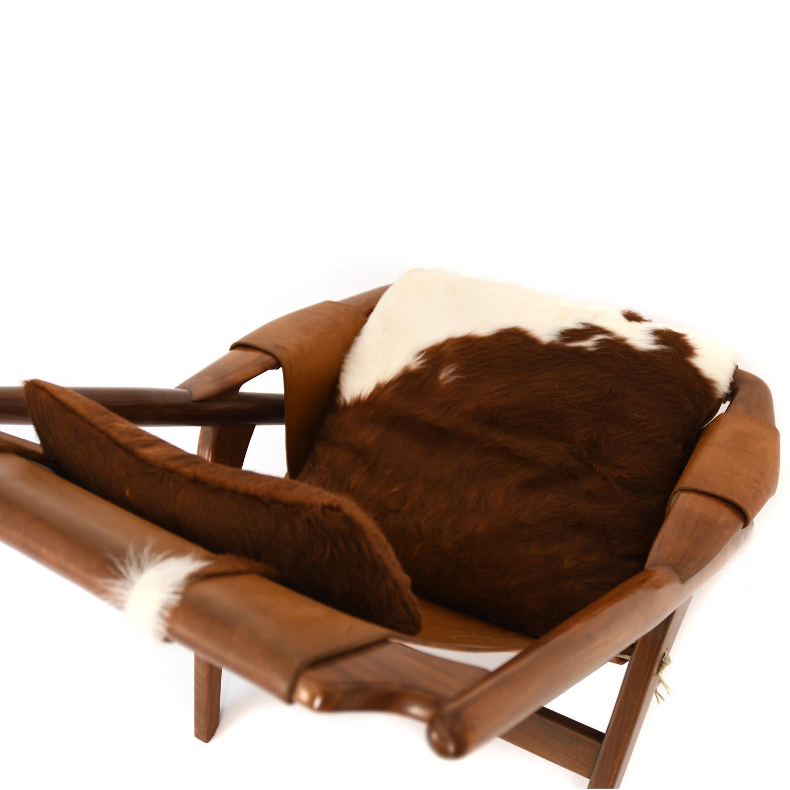 Armchair Arne Tidemand-Ruud Made for ISA Bergamo Italy Teak and Leather 6
