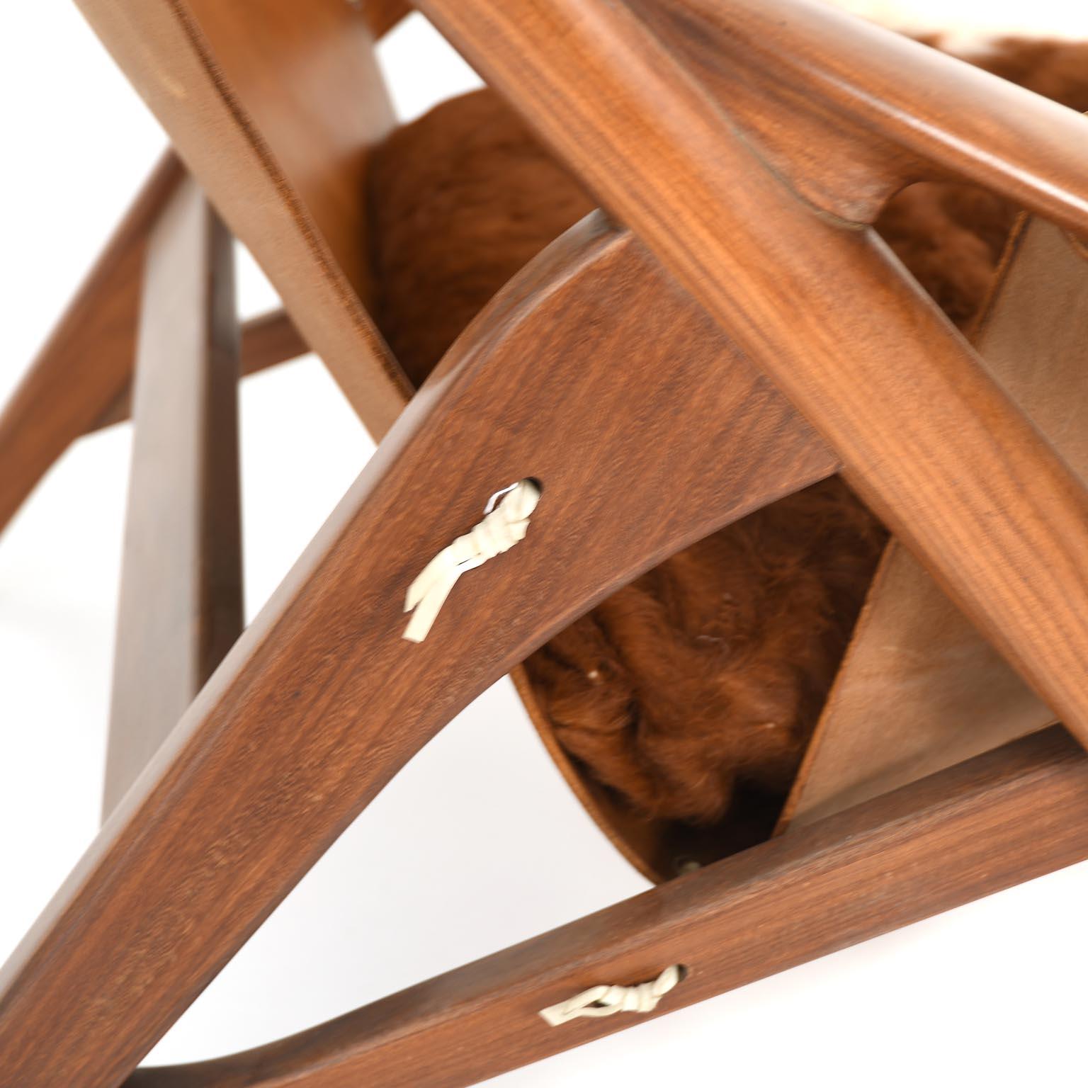 Armchair Arne Tidemand-Ruud Made for ISA Bergamo Italy Teak and Leather 2