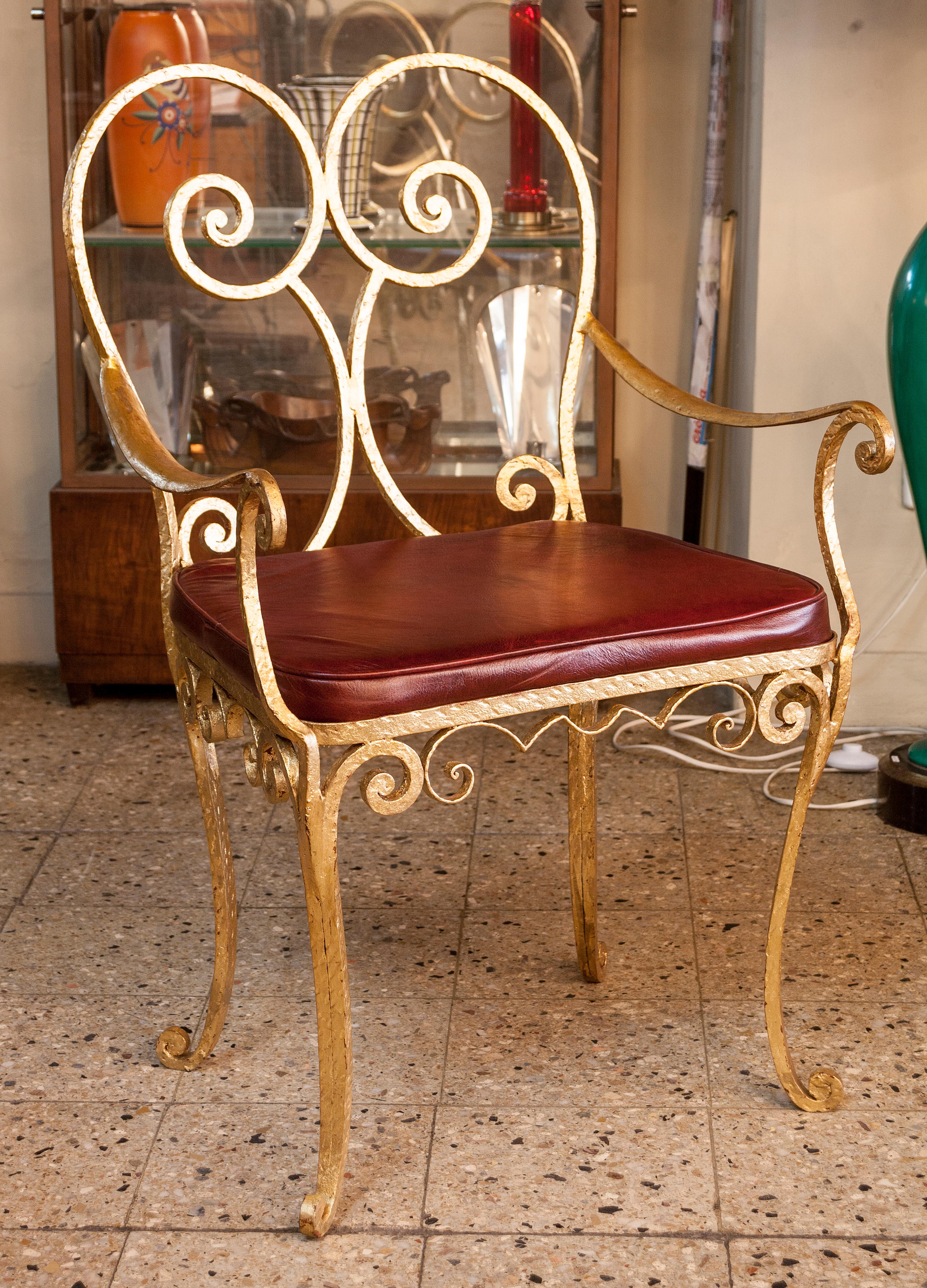 Armchairs Art Deco

Year 1920
Materials :Leather and golden iron
Country: French
Elegant and sophisticated armchairs.
You want to live in the golden years, these are the armchairs your project needs.
We have specialized in the sale of Art Deco and