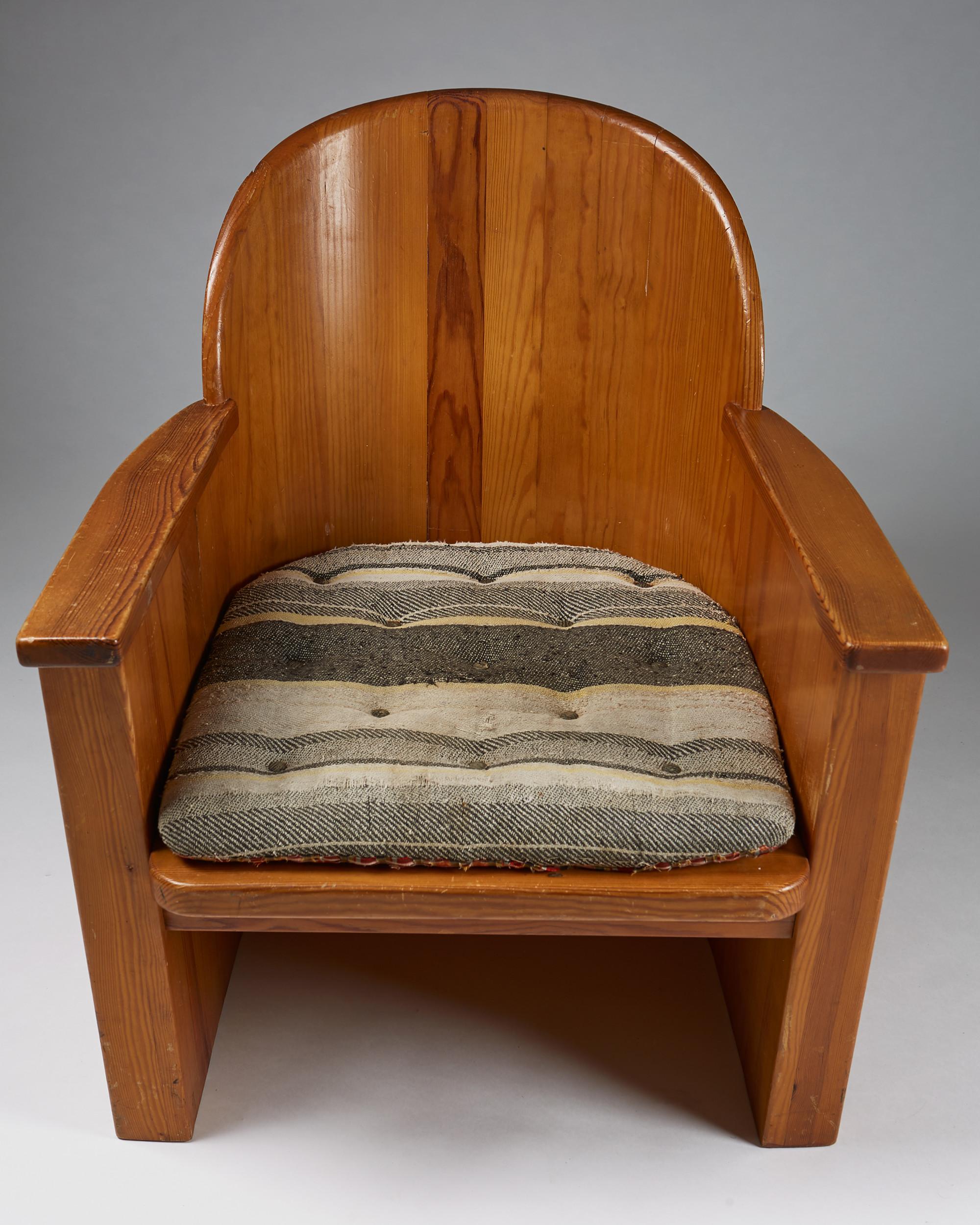 Swedish Armchair Attributed to Axel-Einar Hjorth for Åby Furniture, Sweden, 1950s