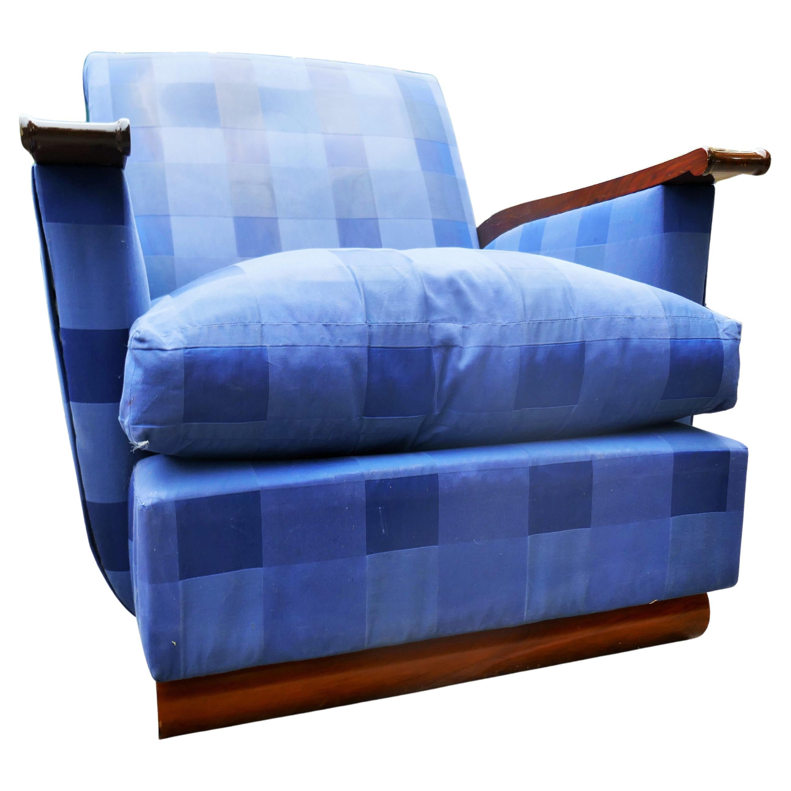 Sillón atribuido a Emile Jacques Ruhlmann. Tela en venta