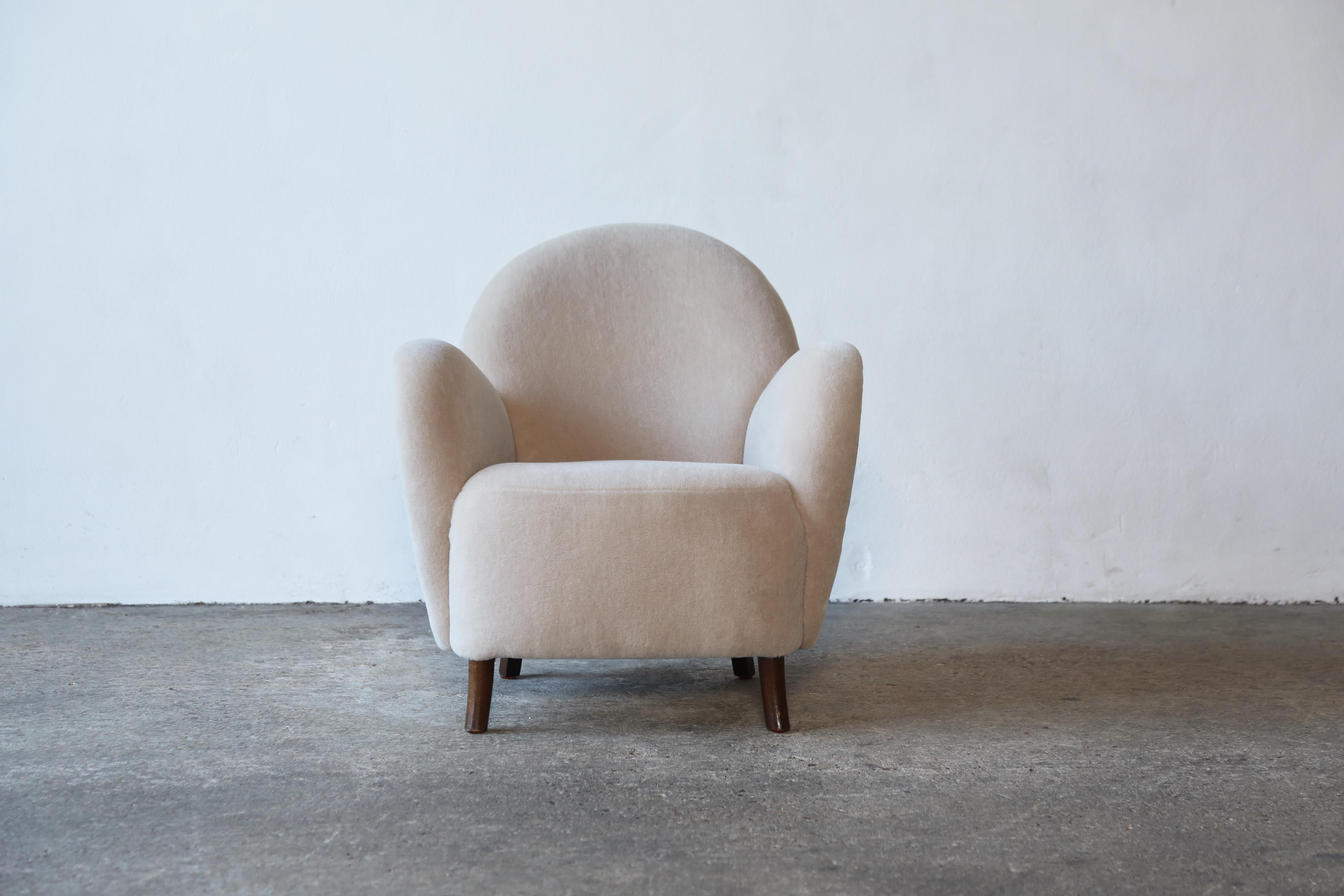 Danish Armchair Attributed to Flemming Lassen for Georg Kofoed, Denmark, 1940s For Sale