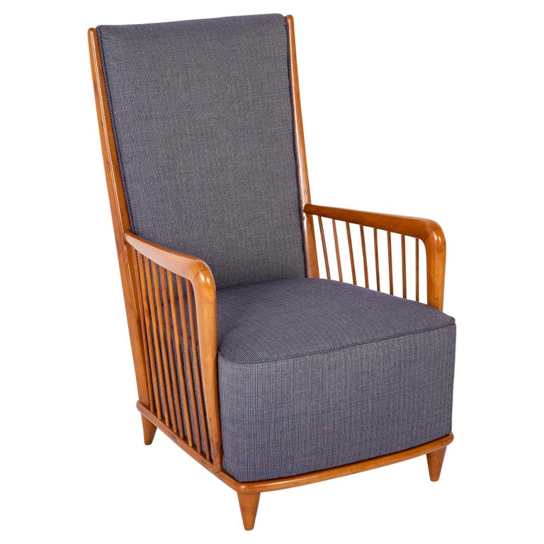 Armchair Attributed to Paolo Buffa with Open Vertical Dowels in Arms Armchair Attributed to Paolo Buffa with Open Vertical Dowels in Arms