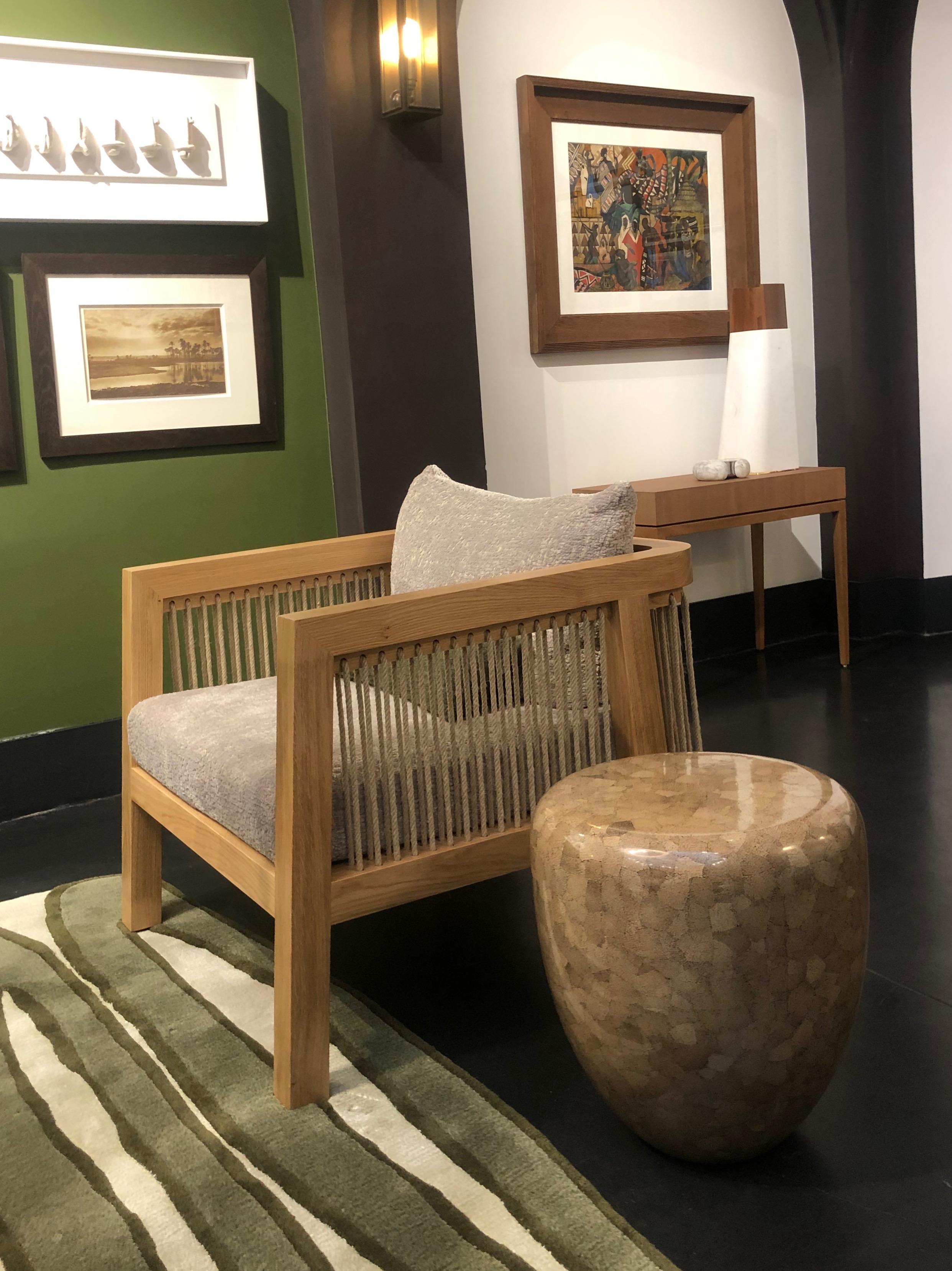 Armchair, AUGUSTE, by Reda Amalou, 2019 - Walnut For Sale 5