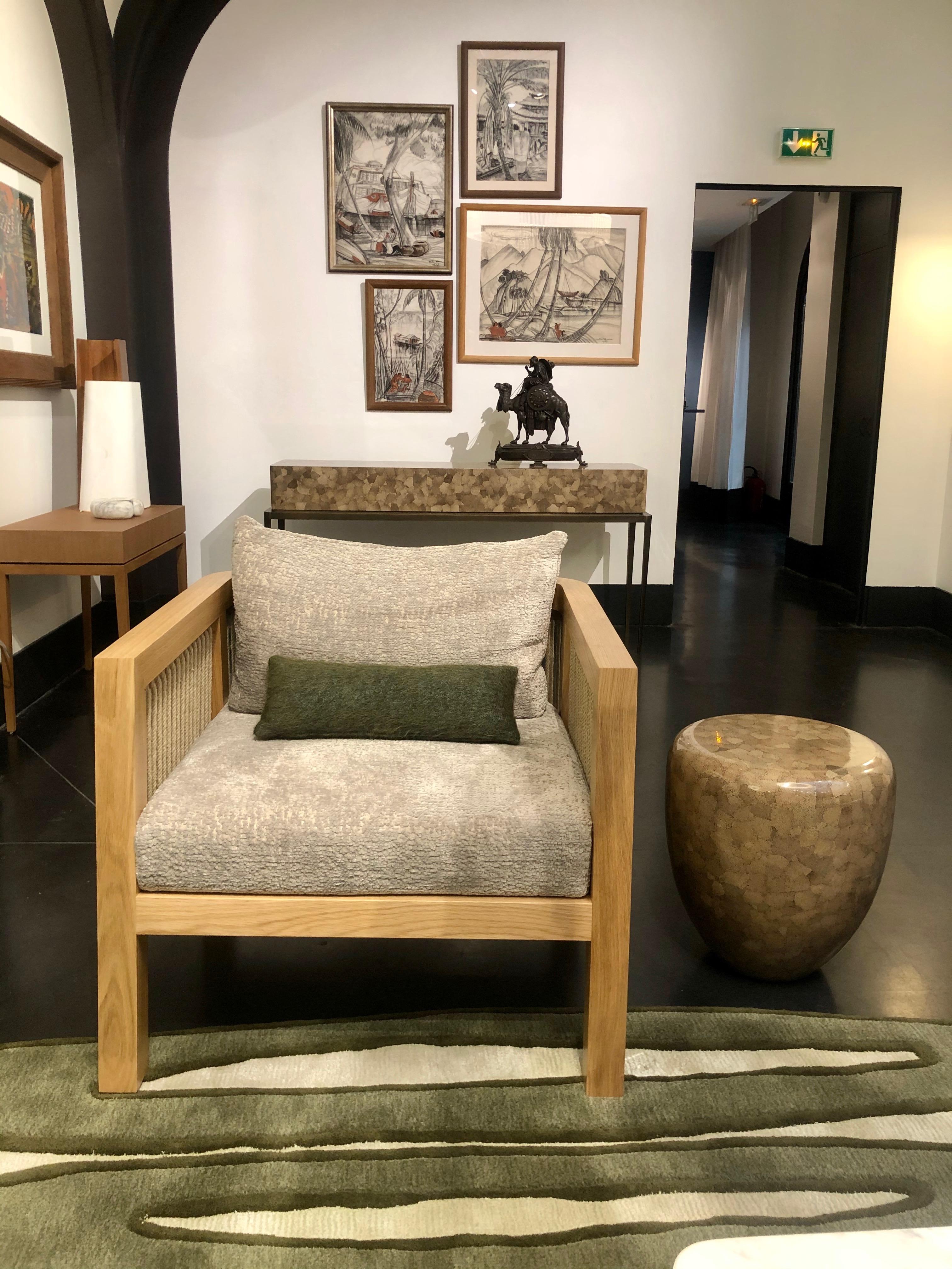 Armchair, AUGUSTE, by Reda Amalou, 2019 - Walnut For Sale 6
