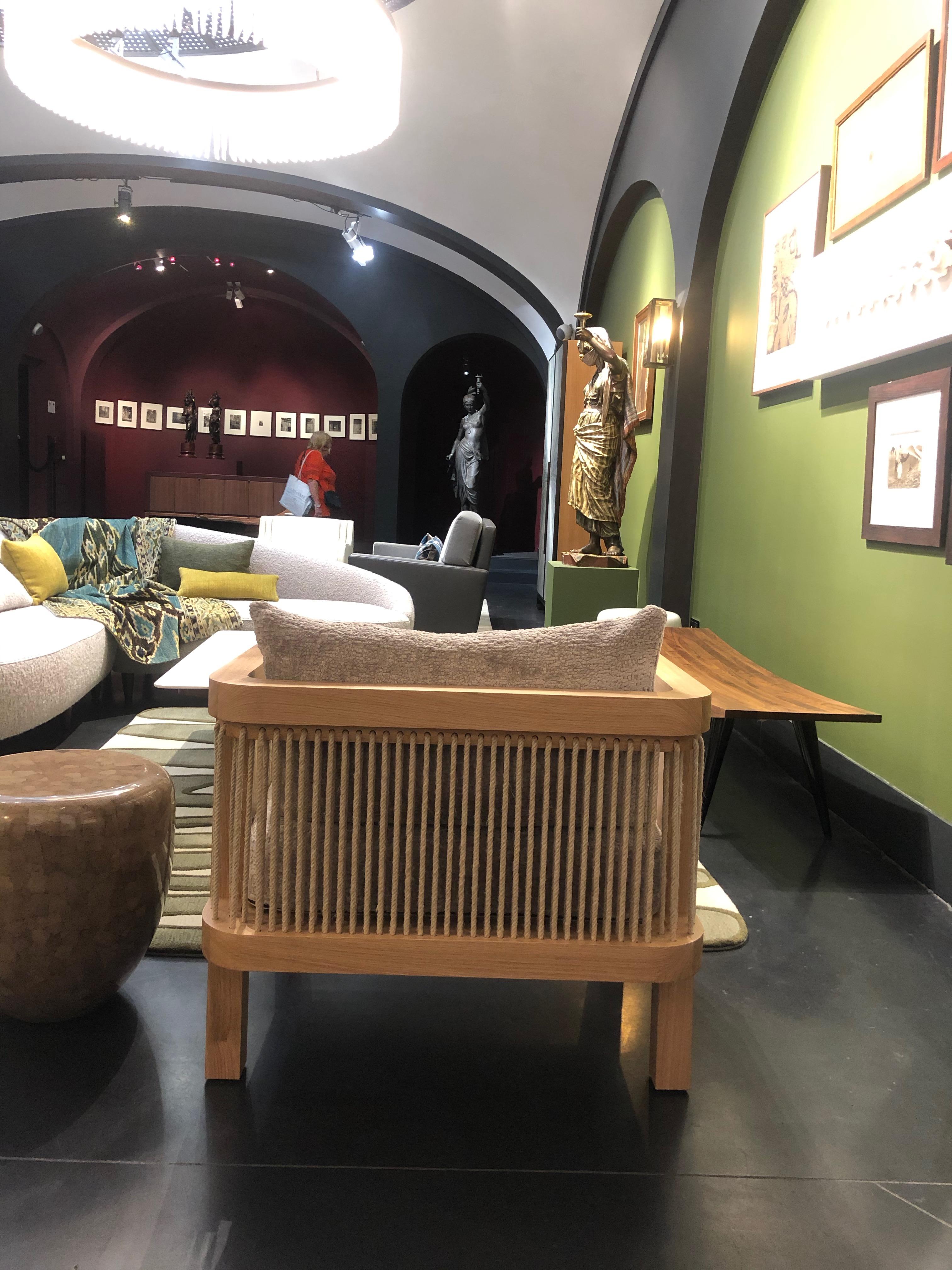 Armchair, AUGUSTE, by Reda Amalou, 2019 - Walnut For Sale 8