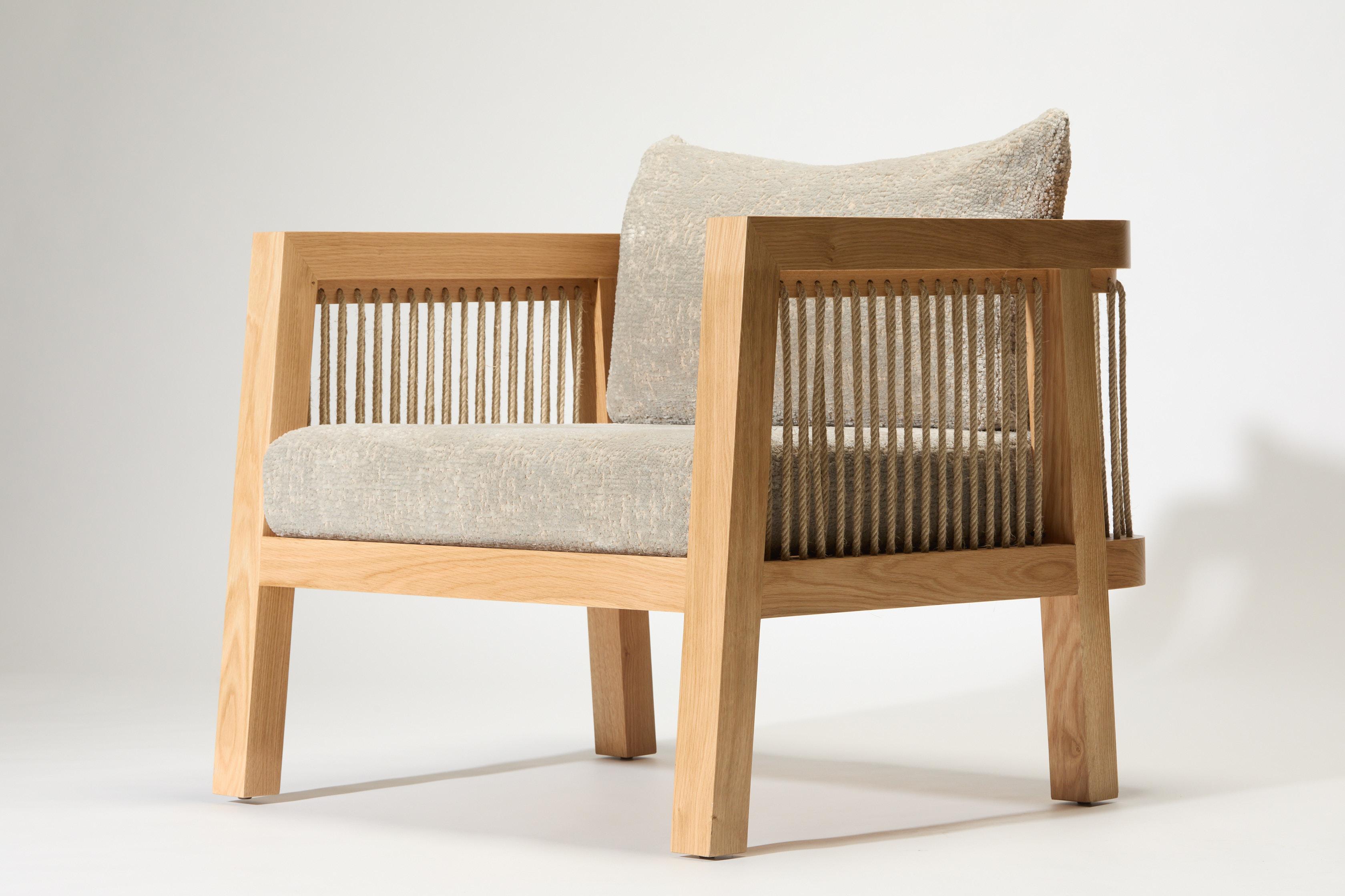Modern Armchair, AUGUSTE, by Reda Amalou, 2020, Oak For Sale