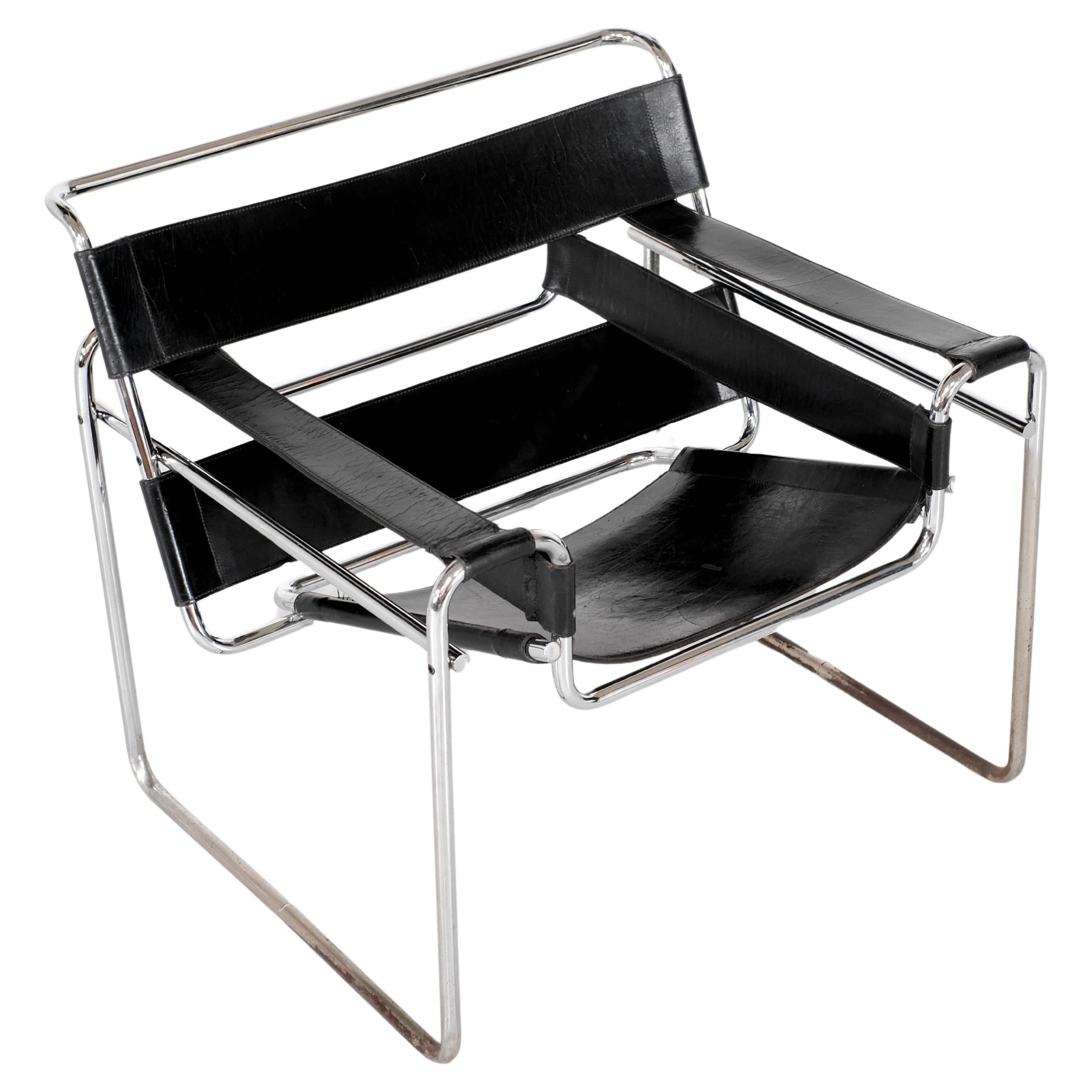 Sillón " B3 Wassily " de Marcel Breuer para Gavina, Italia 1925. en venta