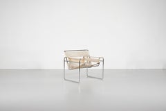 Armchair " B3 Wassily " Fabric by Marcel Breuer for Gavina, 1925s.