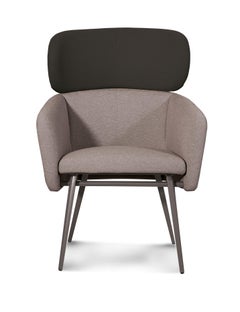 Armchair Balu' Lounge Metal Frame and Fabric Red Color by Emilio Nanni