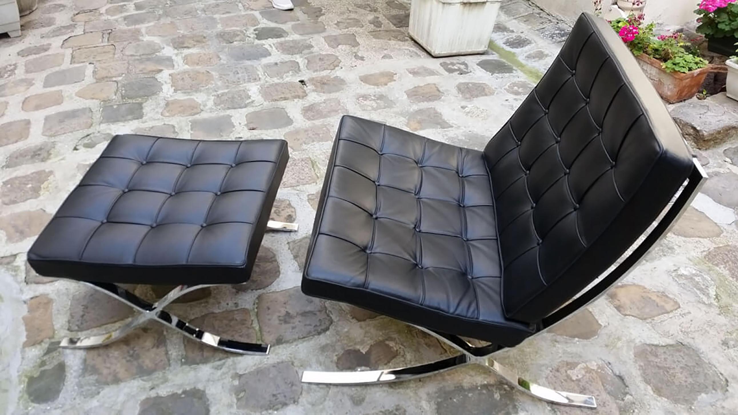 Armchair Barcelona by Mies Van Der Rohe, circa 2010 For Sale 4