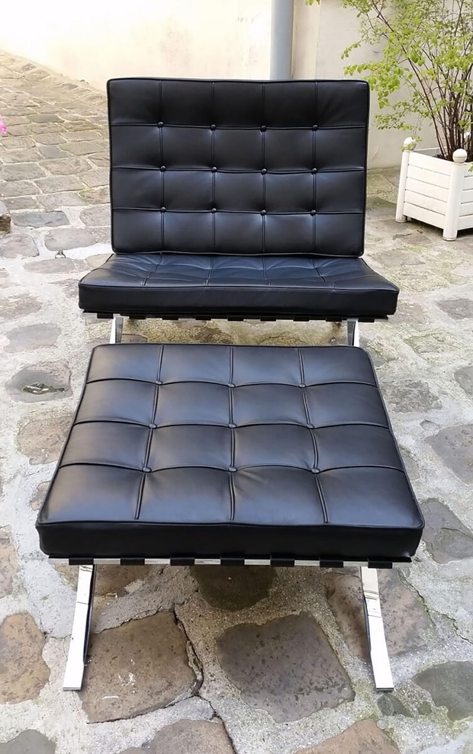 Fauteuil Barcelona de Mies Van Der Rohe, datant d'environ 2010 Excellent état - En vente à Saint ouen, FR