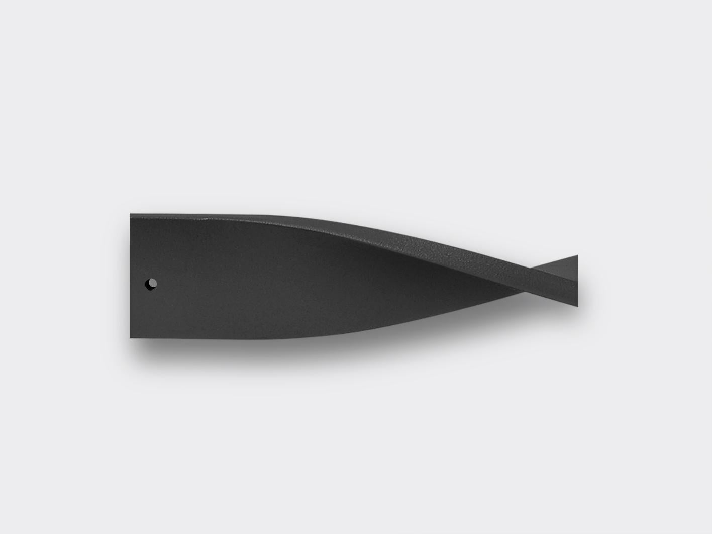 Acier Fauteuil, acier fumé noir et cuir de selle brun foncé, Design/One contemporain en vente
