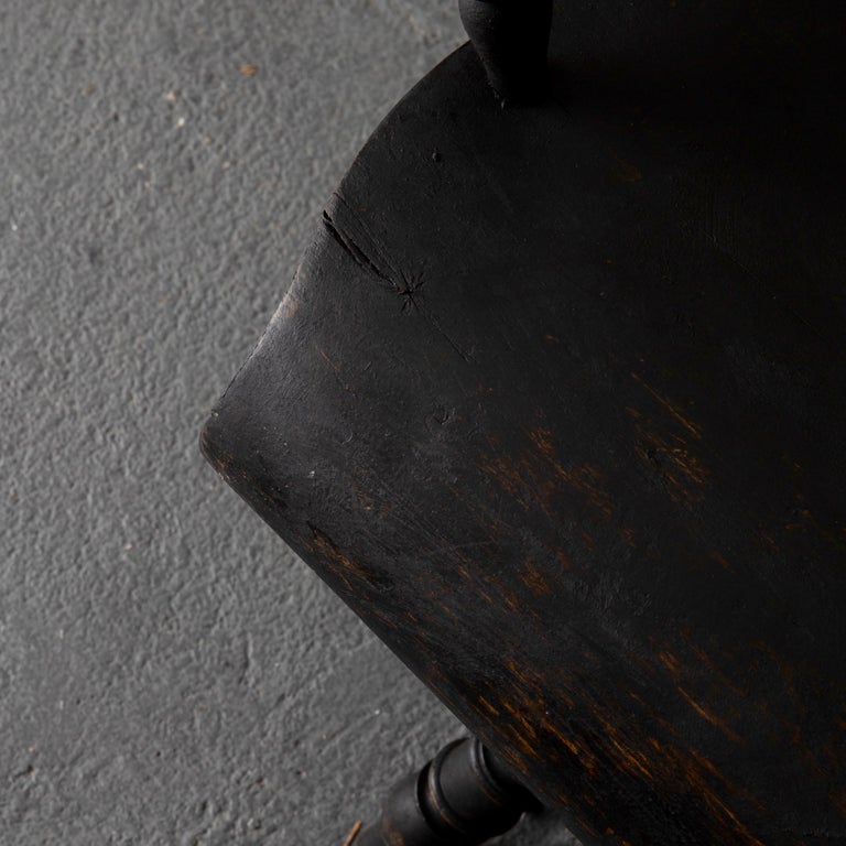 Armchair Captain's Chair Black Swedish 19th Century Sweden For Sale 1