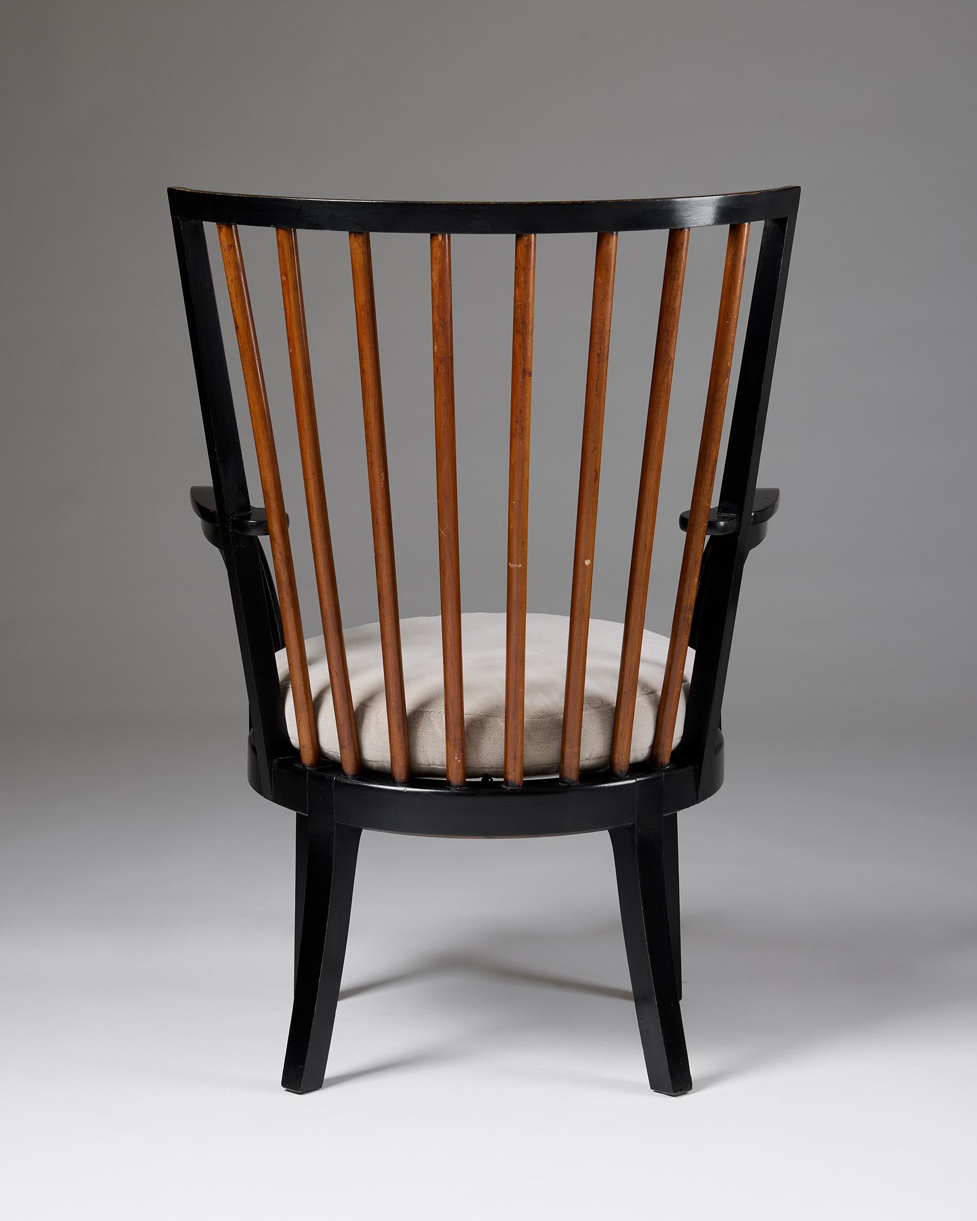 Swedish Armchair ‘Bridge’ Designed by Axel Einar Hjorth for Nk, Sweden, 1930s For Sale