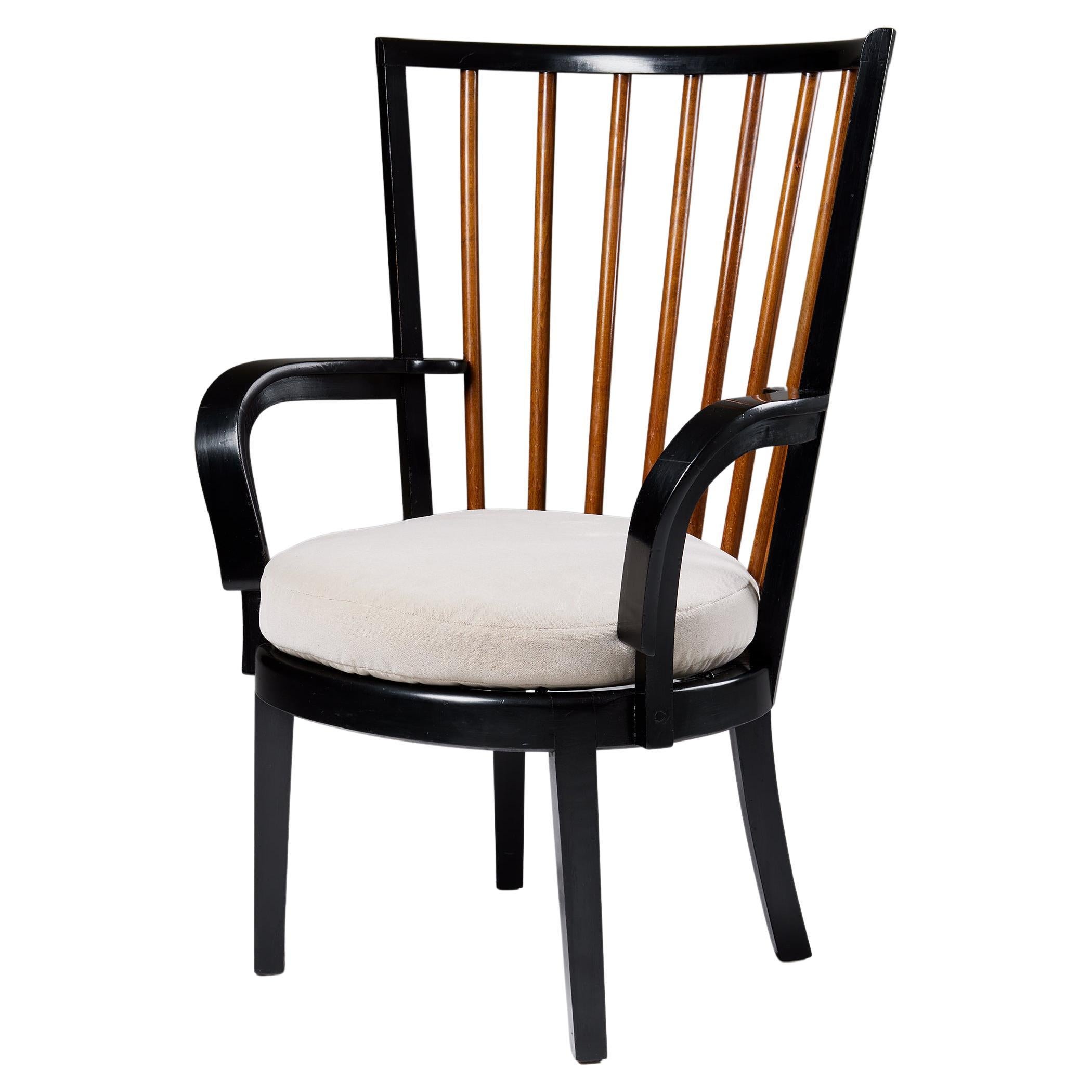 Fauteuil "Bridge" conçu par Axel Einar Hjorth pour Nk, Suède, années 1930 en vente