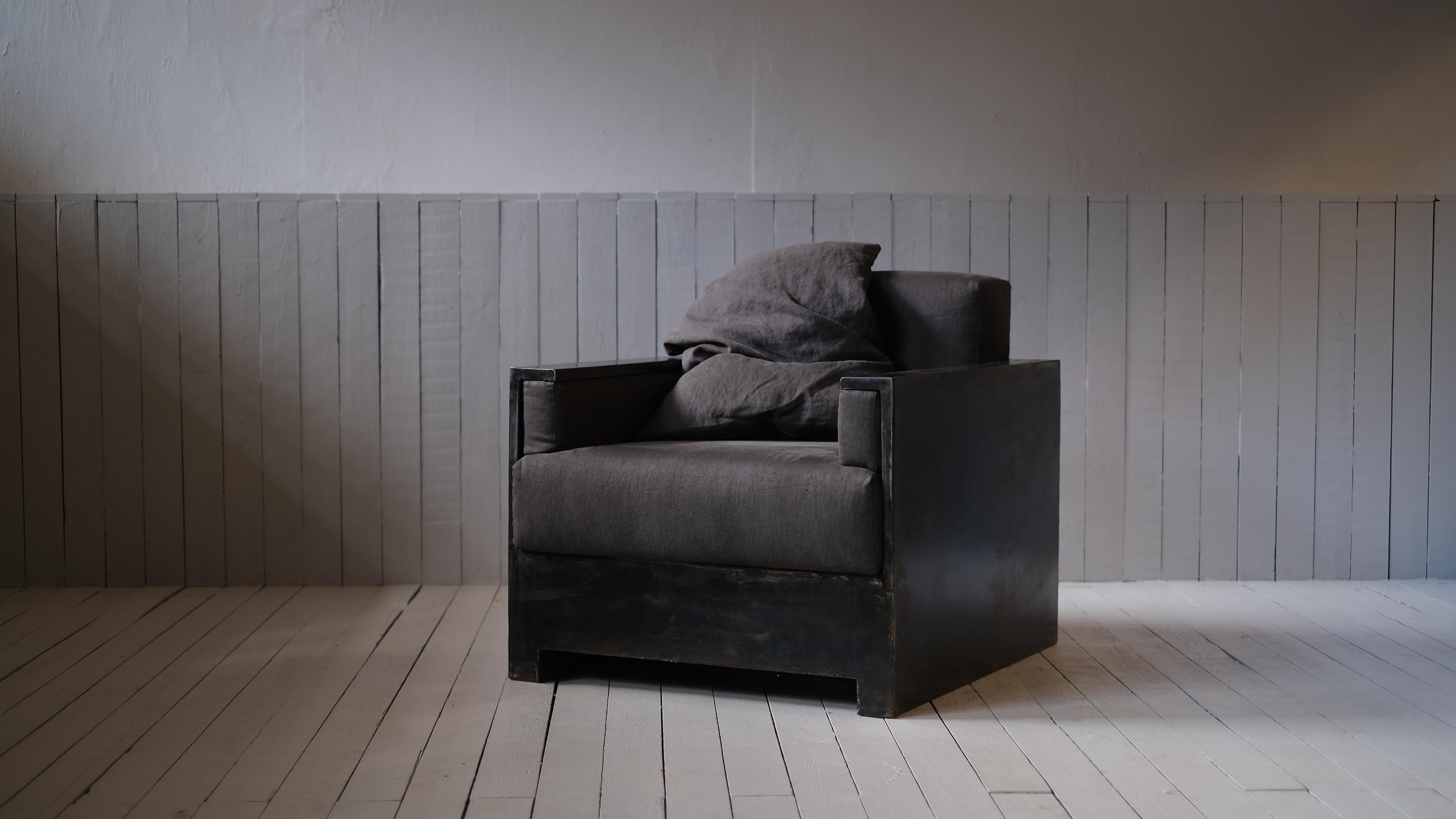 Wood Armchair by Arno Declercq For Sale