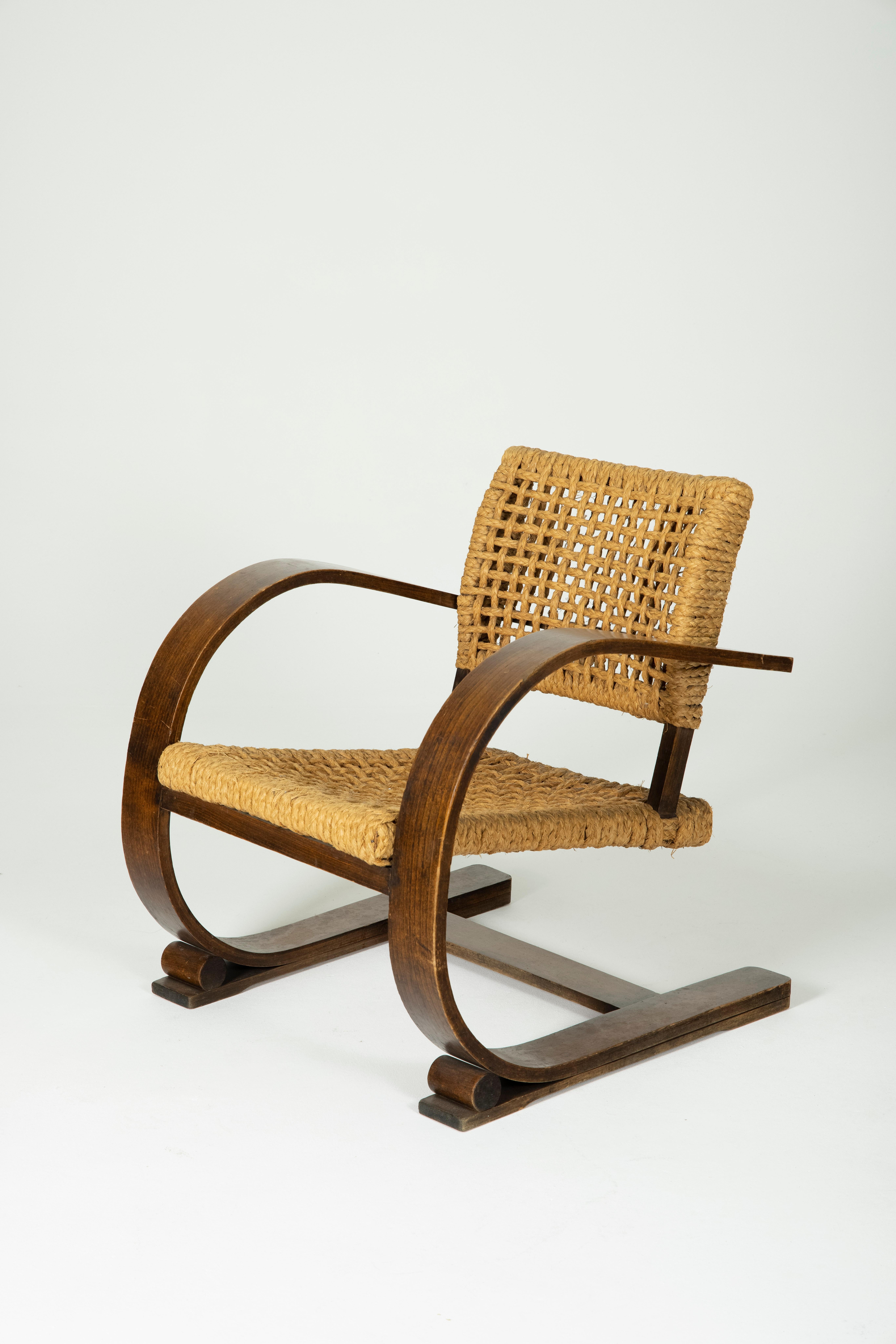 Fauteuil d'Audoux et Minet pour Vibo Vesoul, années 1950 4