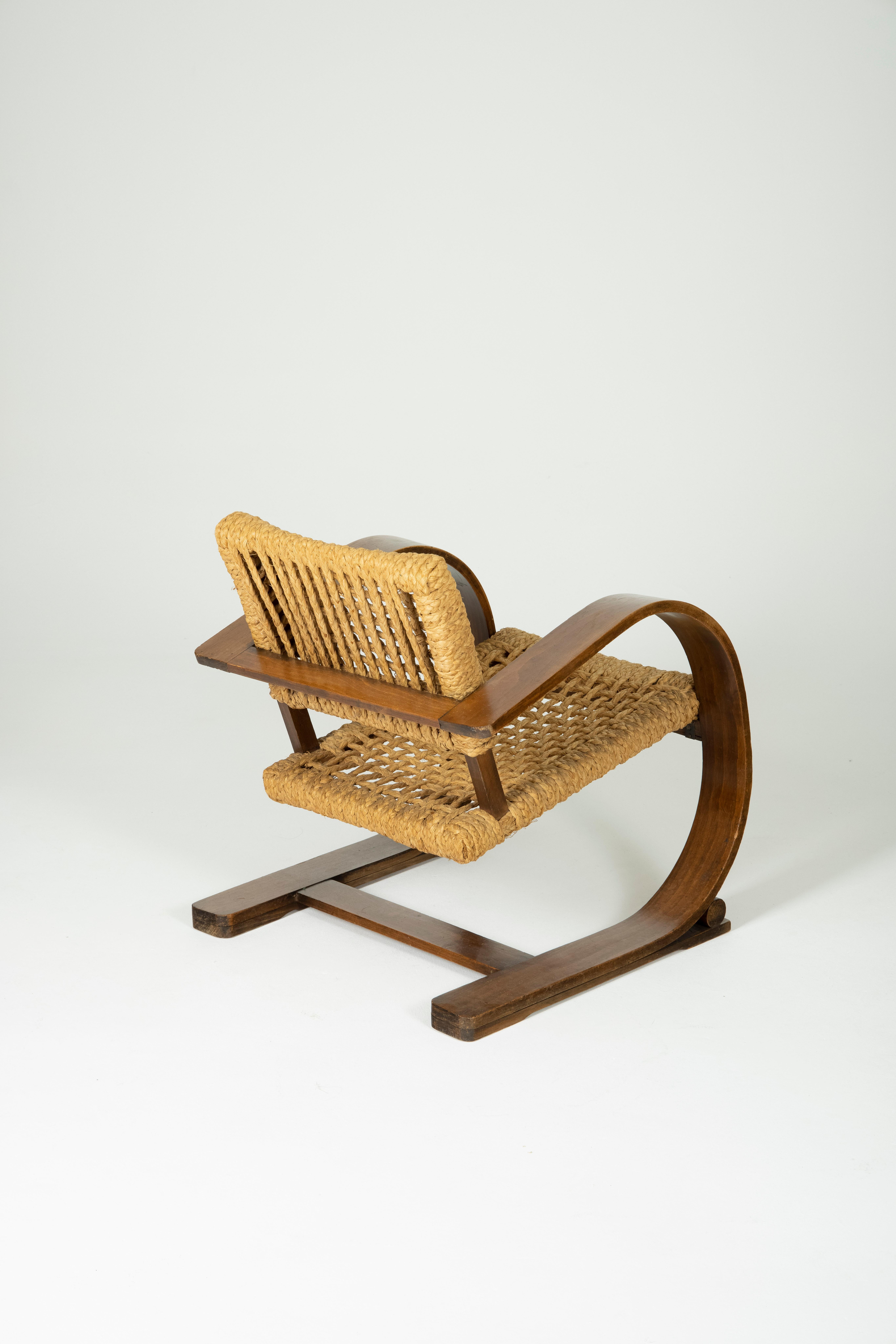 Corde Fauteuil d'Audoux et Minet pour Vibo Vesoul, années 1950