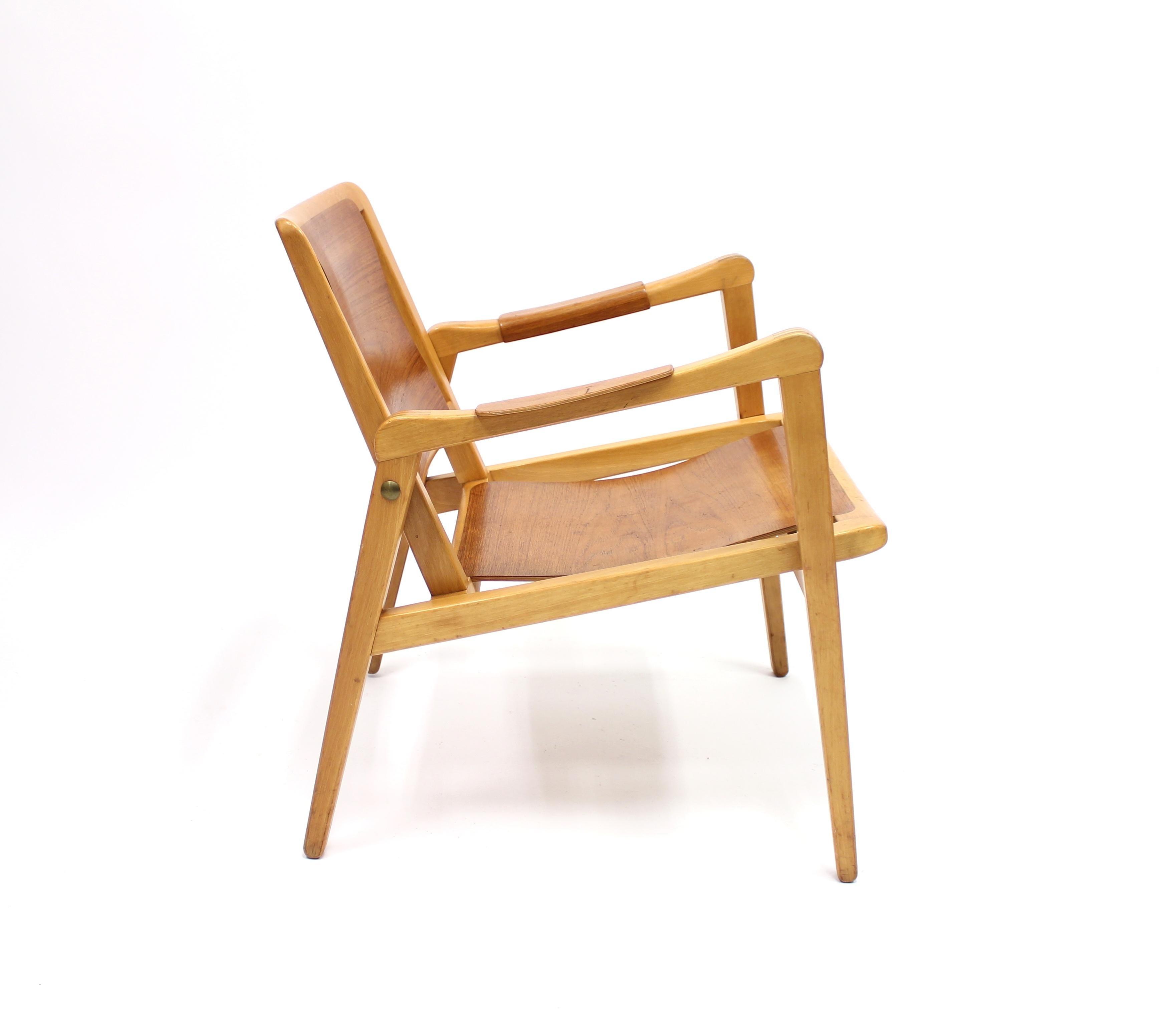 Beech Armchair by Axel Larsson for Bodafors, 1950s