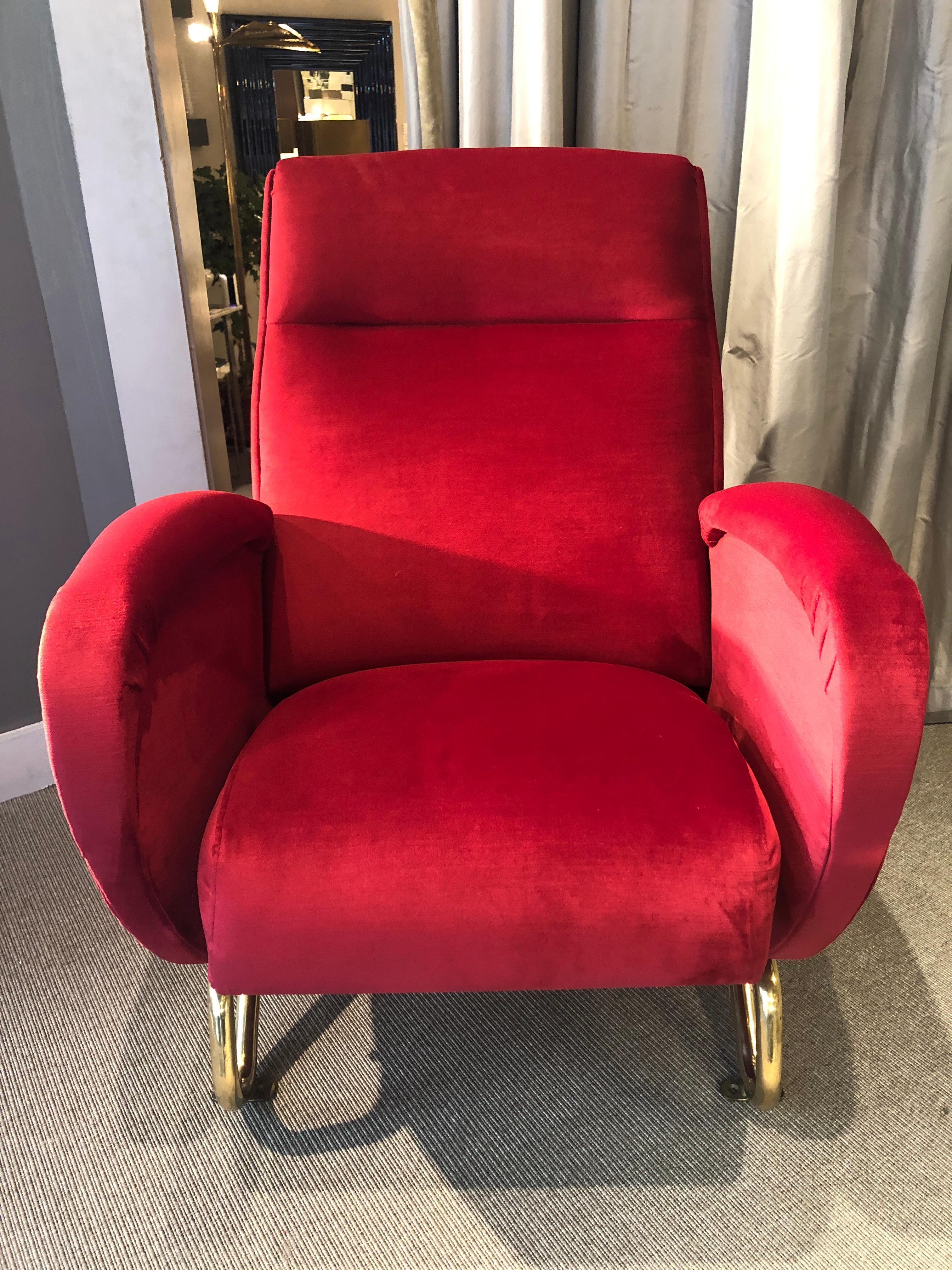 Armchair by Carlo Mollino, Italy, 1950-1953 In Good Condition For Sale In New York, NY