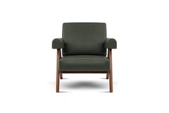 Armchair by Cassina - Capitol Complex Forest Leather + Dark Oak