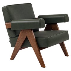Armchair by Cassina - Capitol Complex Forest Leather + Dark Oak 