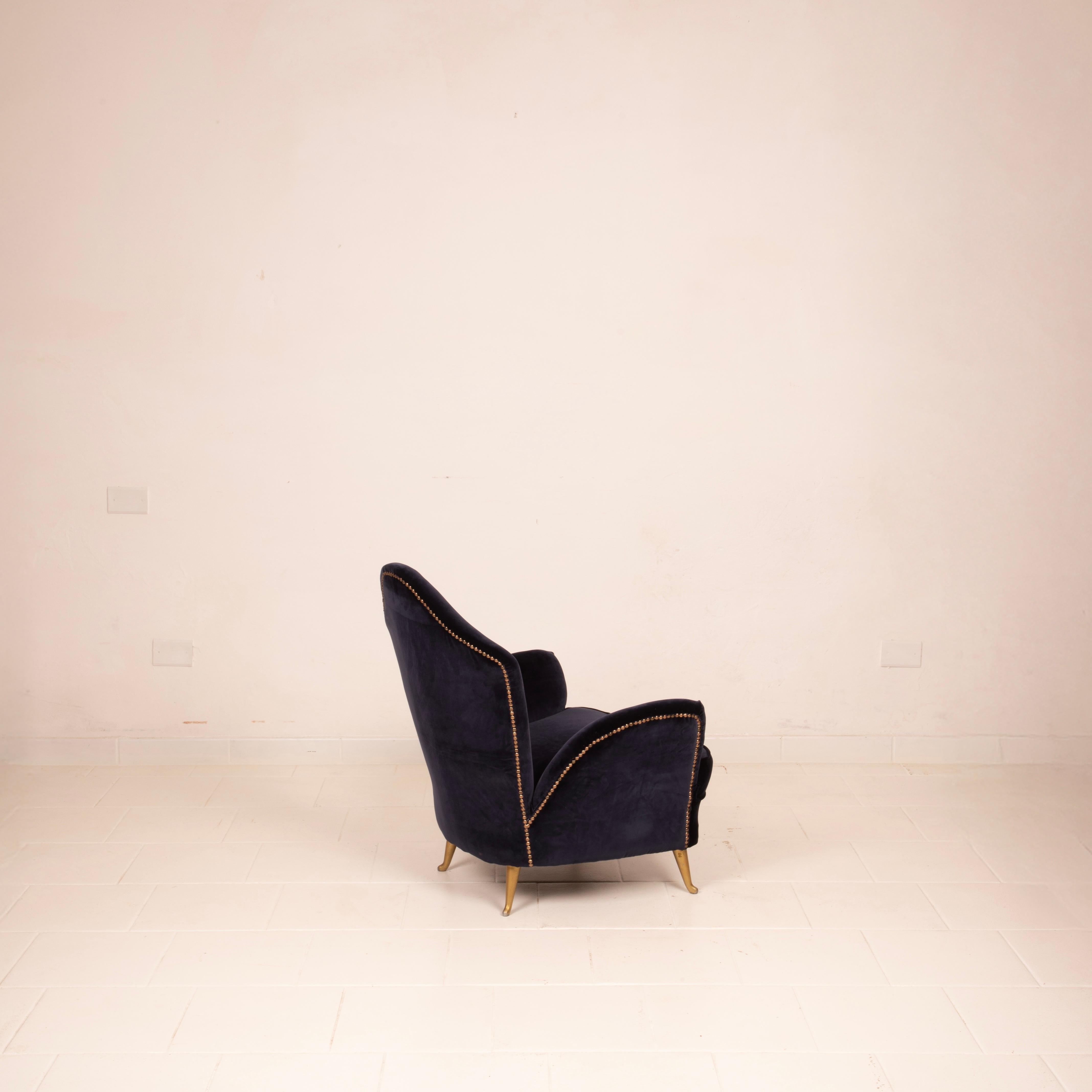 Sillón de Cesare Lacca para ISA Bergamo Latón en venta