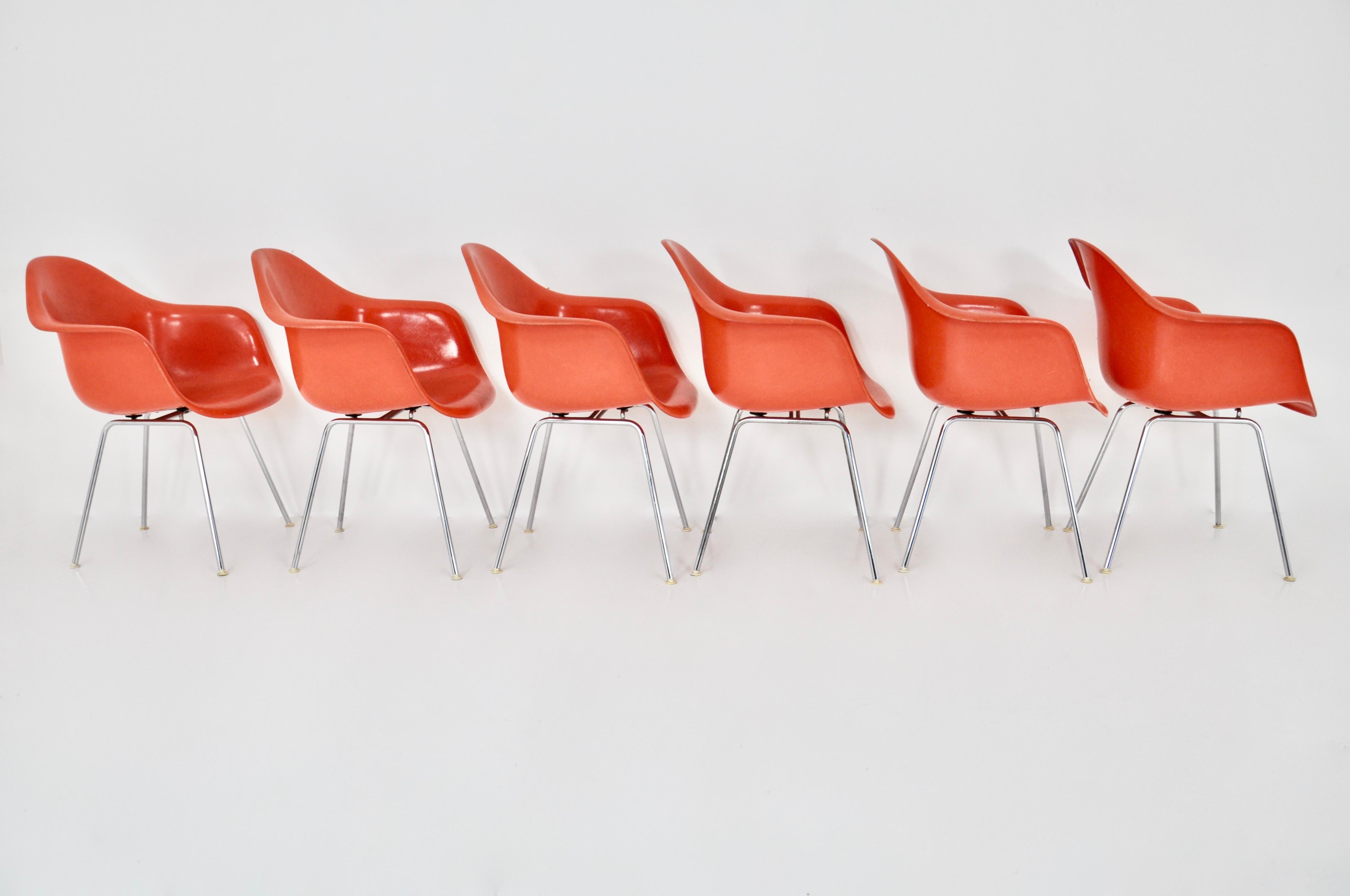 Central American Armchairs by Charles & Ray Eames for Herman Miller, 1970s, set of 6 For Sale