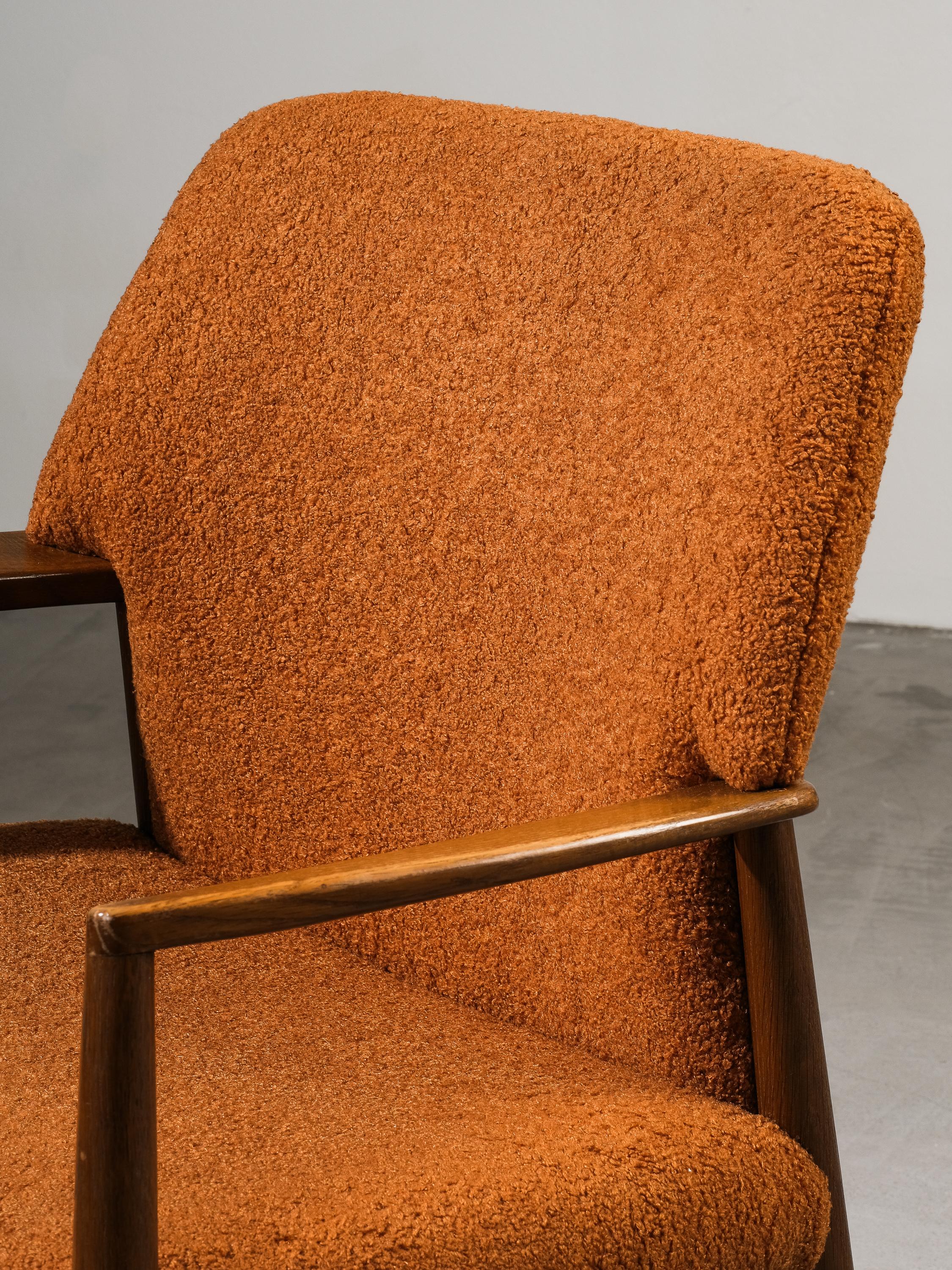 Poltrona di Ejner Larsen e Aksel Bender Madsen, Fritz Hansen, Danimarca, anni '50 in vendita 1
