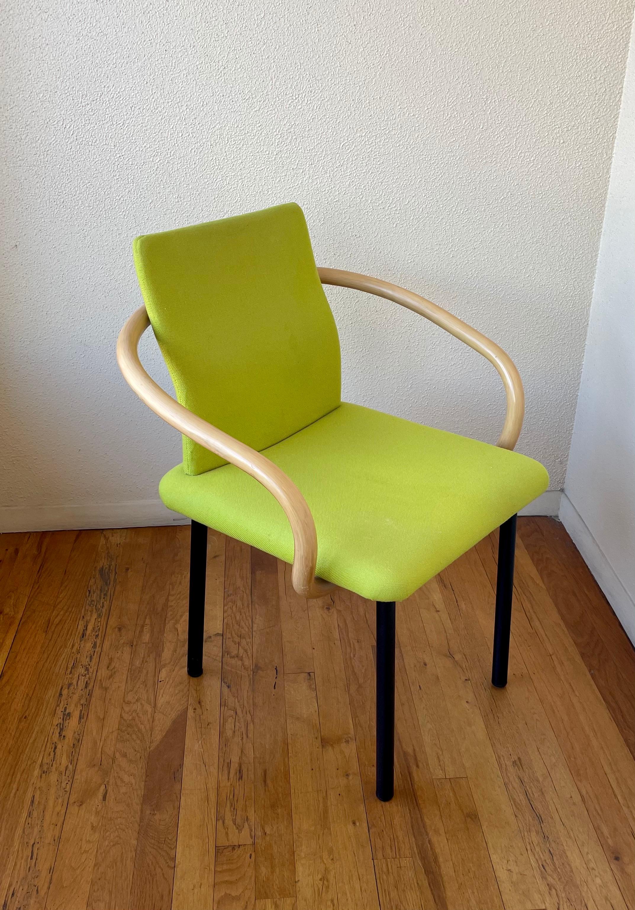 Armchair by Ettore Sottsass for Knoll Memphis Postmodern Era In Good Condition In San Diego, CA