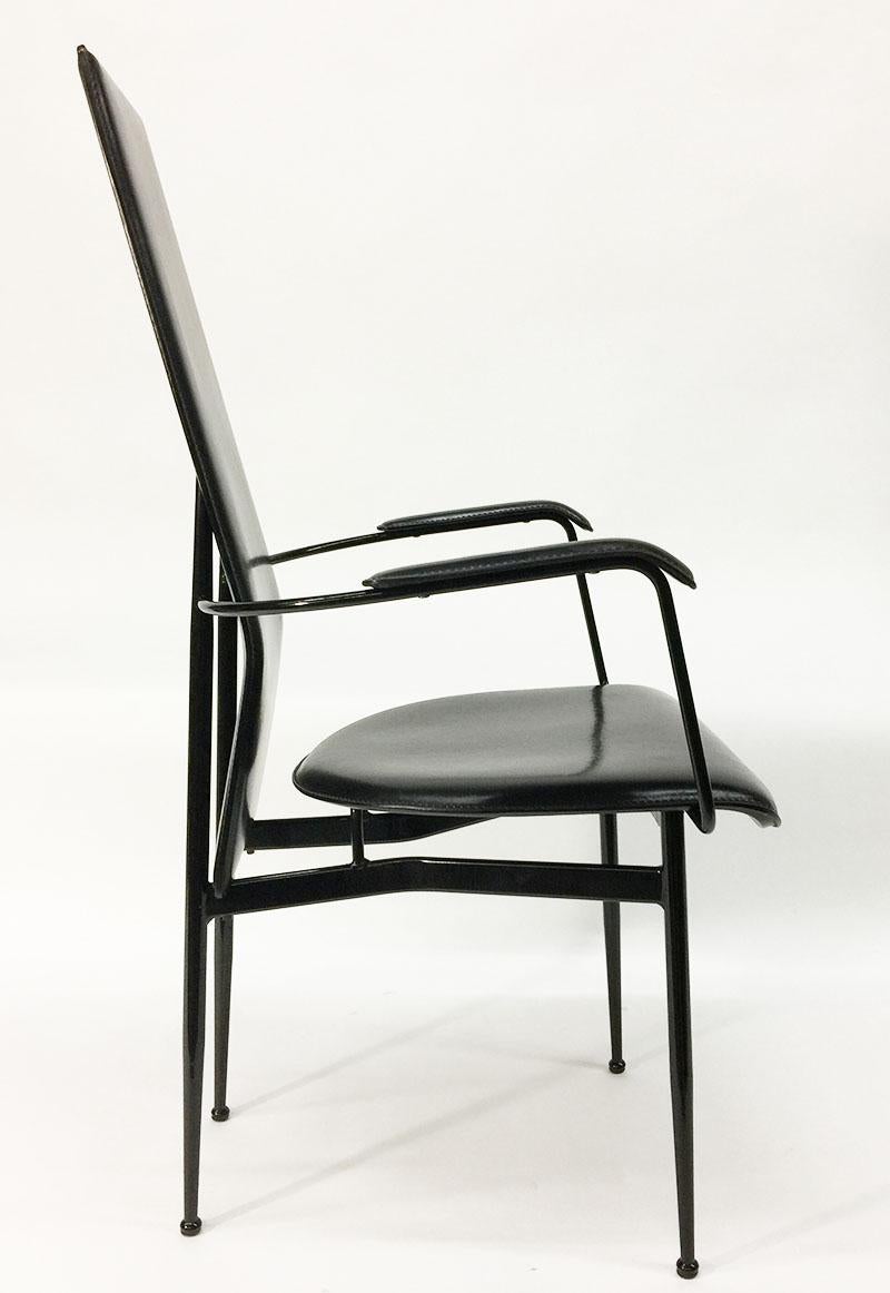 Metal Armchair by Giancarlo Vegni and Gianfranco Gualtierotti for Fasem, Italy, 1980s For Sale