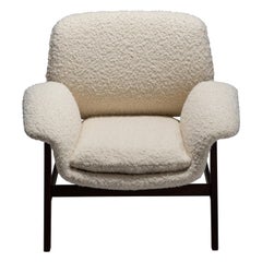 Armchair by Gianfranco Frattini in Wool Blend from Pierre Frey, Italy circa 1956
