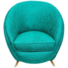Vintage Armchair by Guglielmo Veronesi for ISA Bergamo, Italy, circa 1950