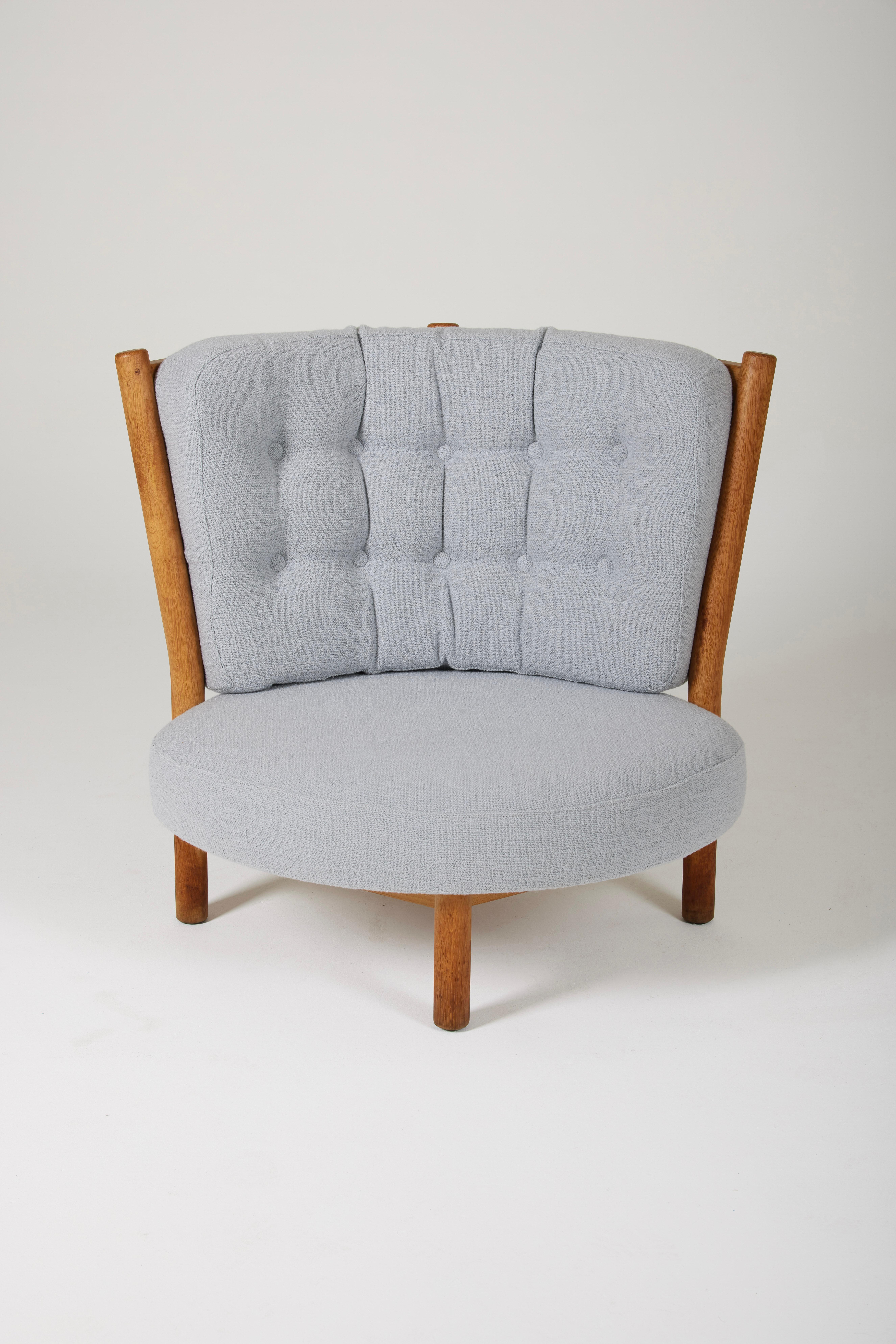 Armchair by Guillerme & Chambron In Excellent Condition For Sale In PARIS, FR