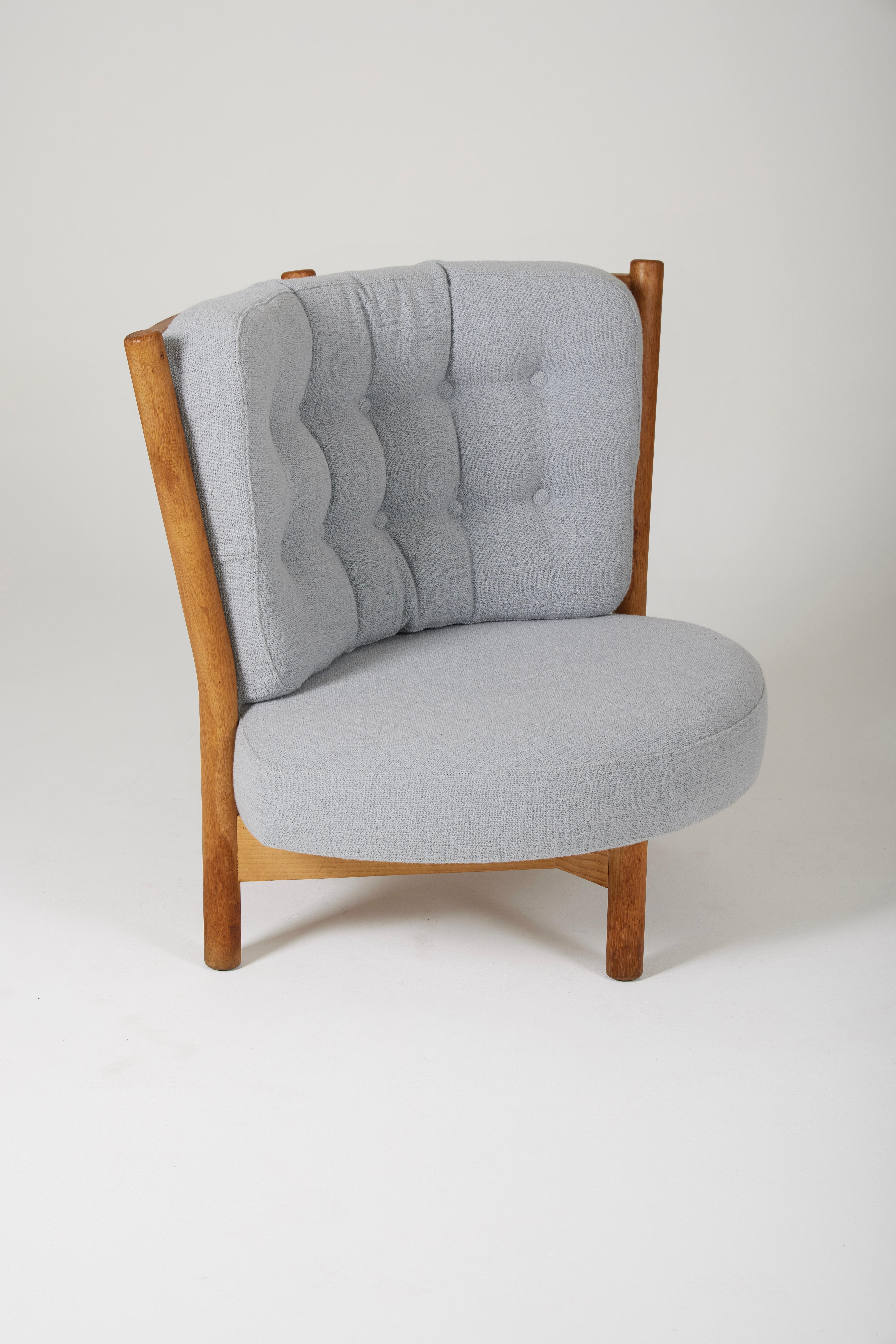 Armchair by Guillerme & Chambron For Sale 4