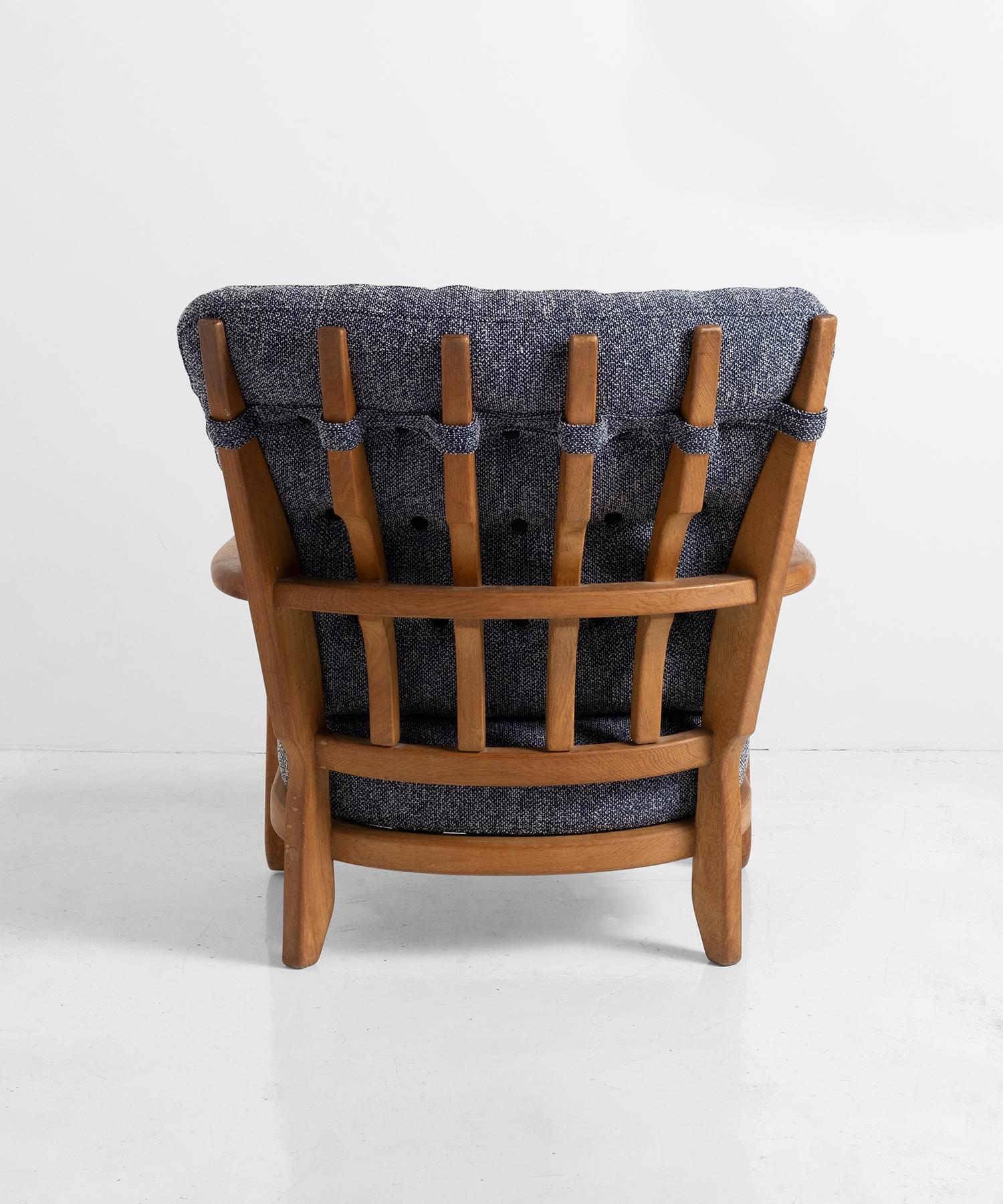 French Armchair by Guillerme & Chambron, France, circa 1950