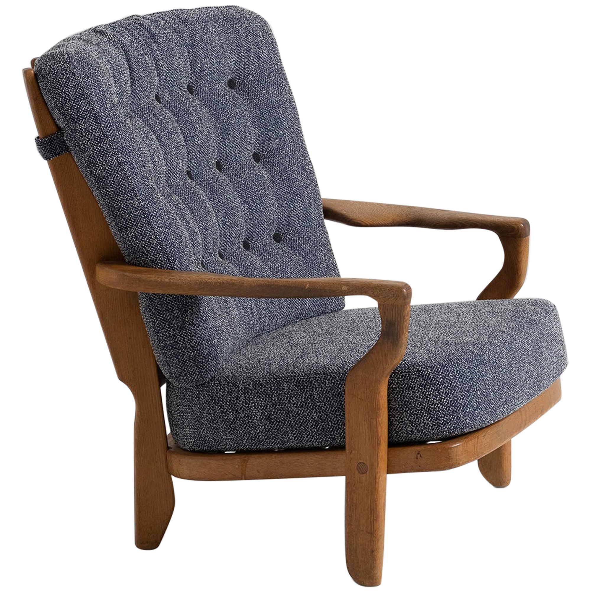 Armchair by Guillerme & Chambron, France, circa 1950