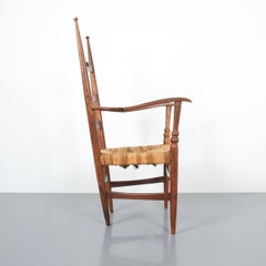 Armchair by Hugo Gorge in Walnut and Rope, Austria, circa 1925