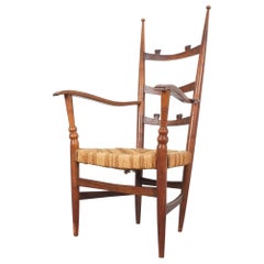 Armchair by Hugo Gorge in Walnut and Rope, Austria, circa 1925