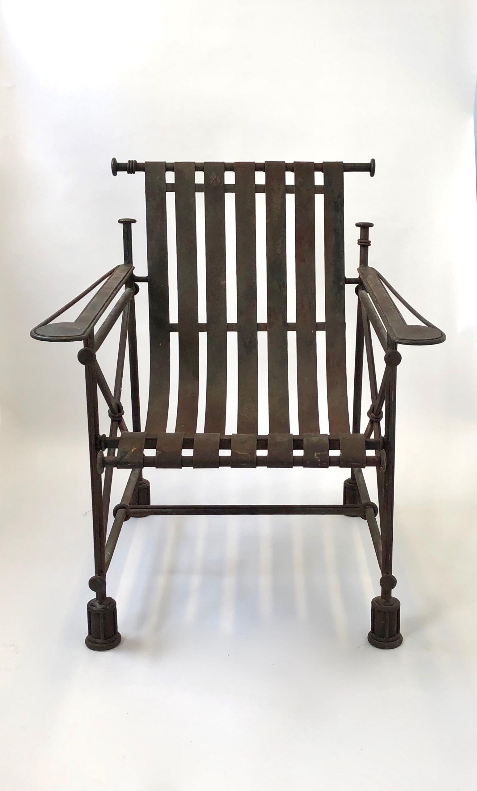 Iron Armchair by Ilana Goor, Israel Circa 1990 For Sale