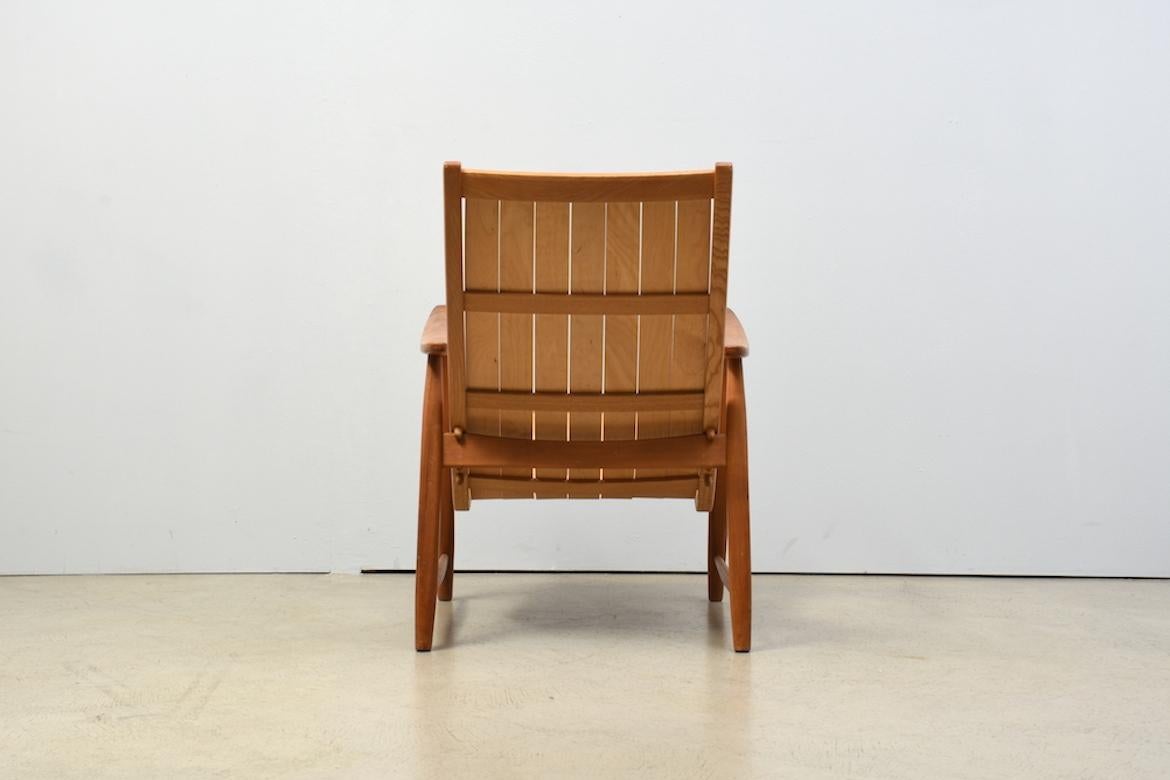 Swiss Armchair by Jacob Müller for Wohnhilfe Switzerland 1950s ash and plywood For Sale