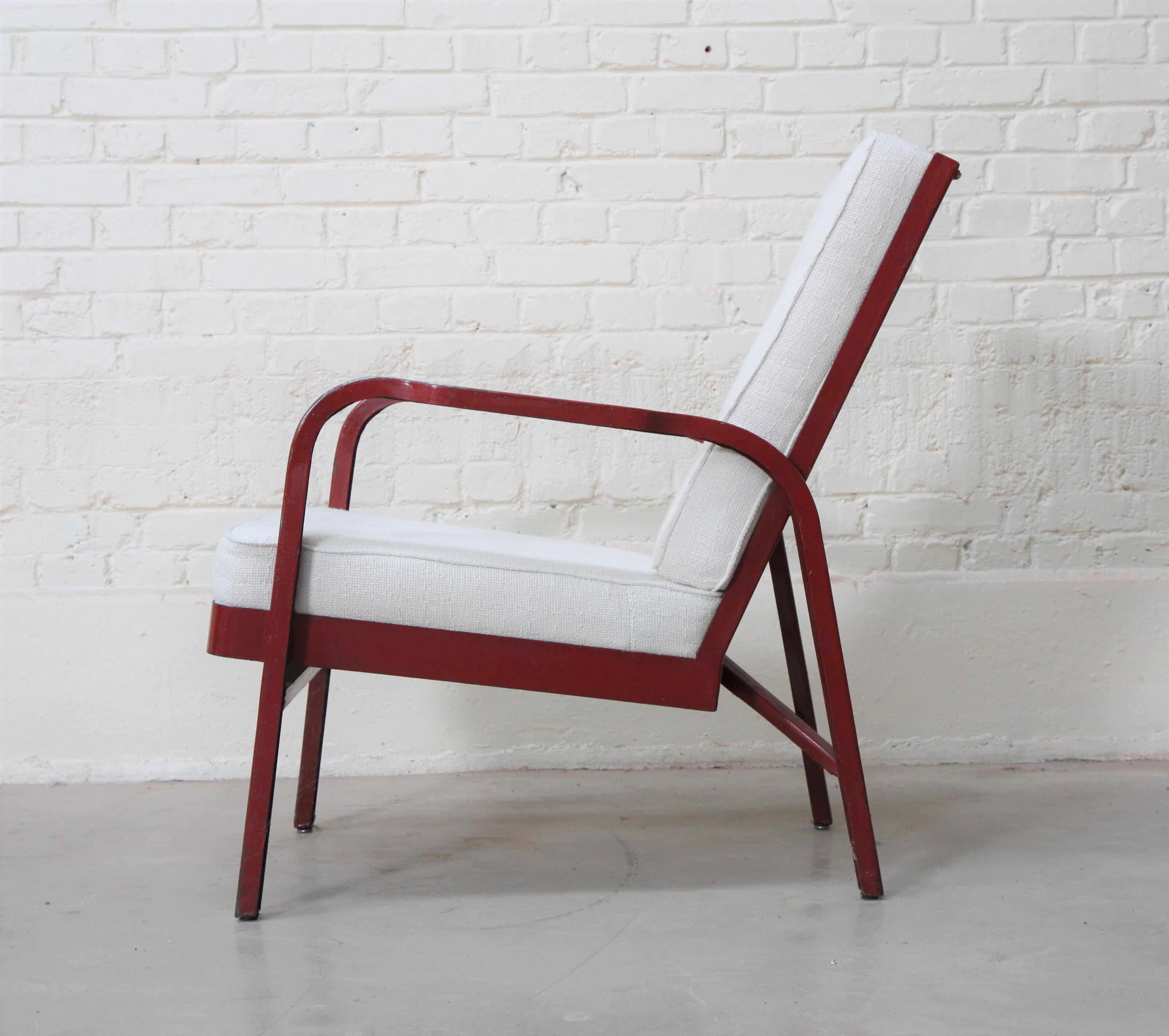 Mid-20th Century Armchair by Jean Prouvé and Jules Leleu For Sale