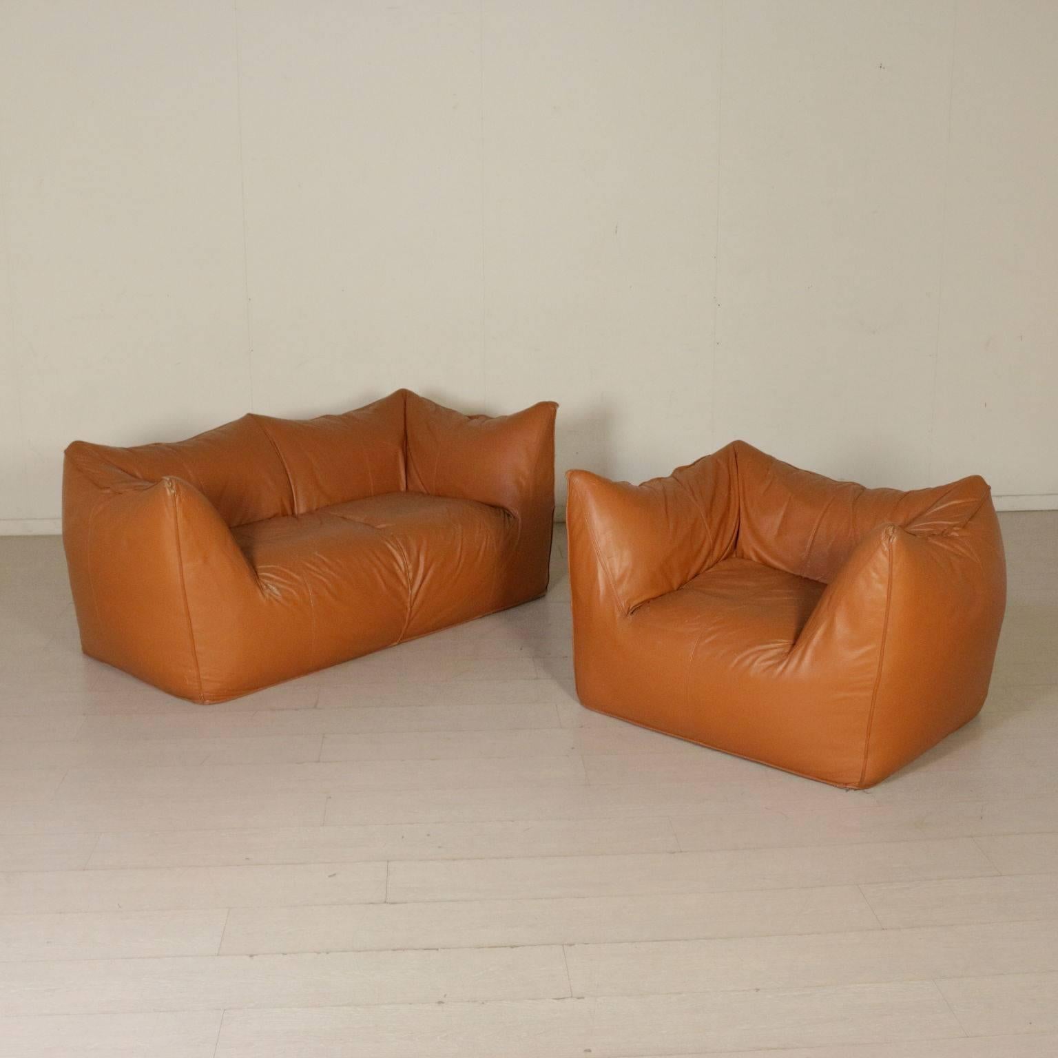 Armchair by Mario Bellini B&B Production Foam Leather Vintage Italy 1970s-1980s 4