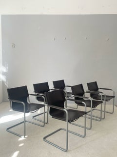 Armchair by Mart Stam for Matteo Grassi  in Dark Brown Leather