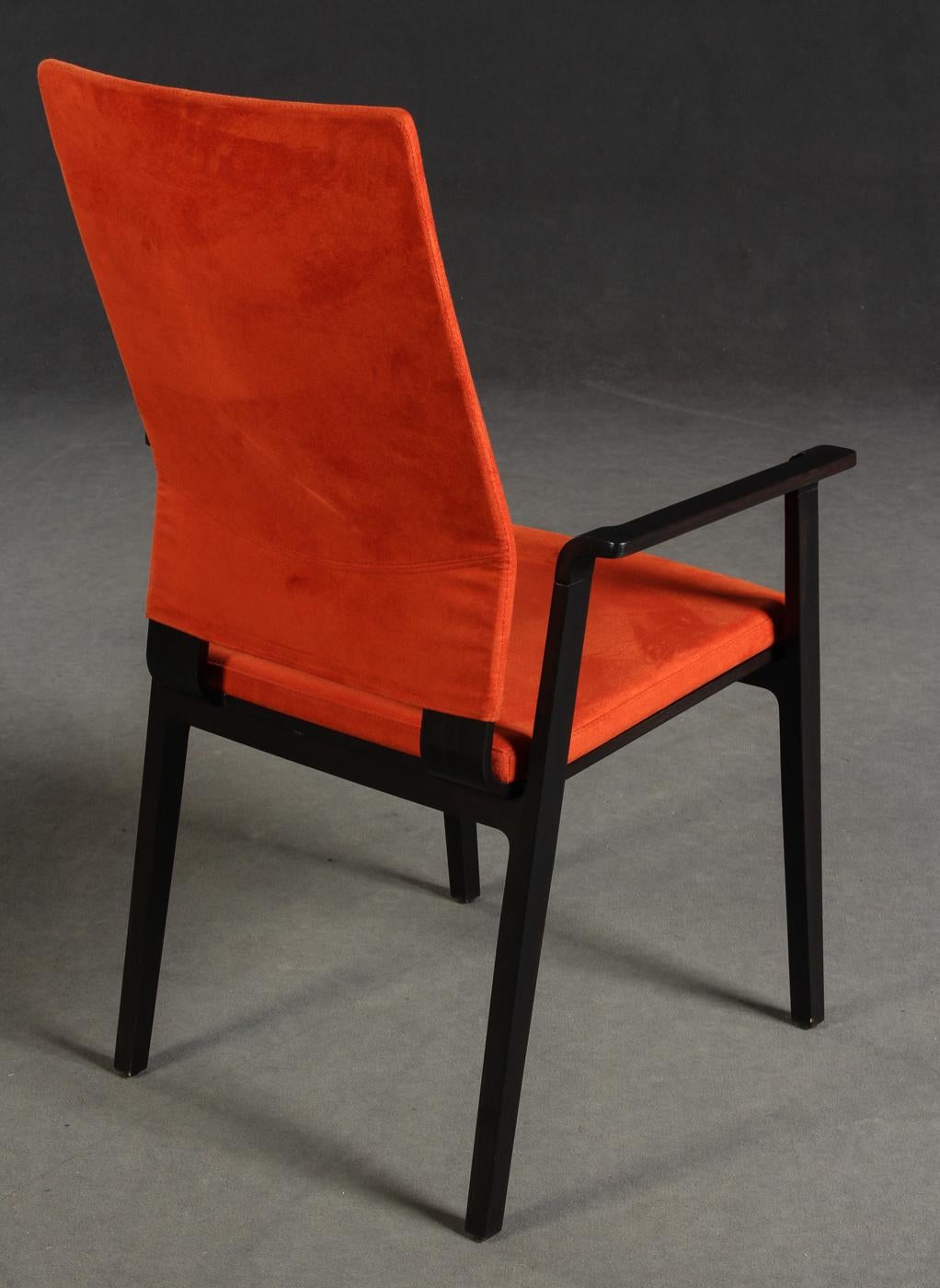 Armchair by Martin Ballendat for Brunner, model Window 3441 / A. Frame with armrests in dark lacquered beech plywood.