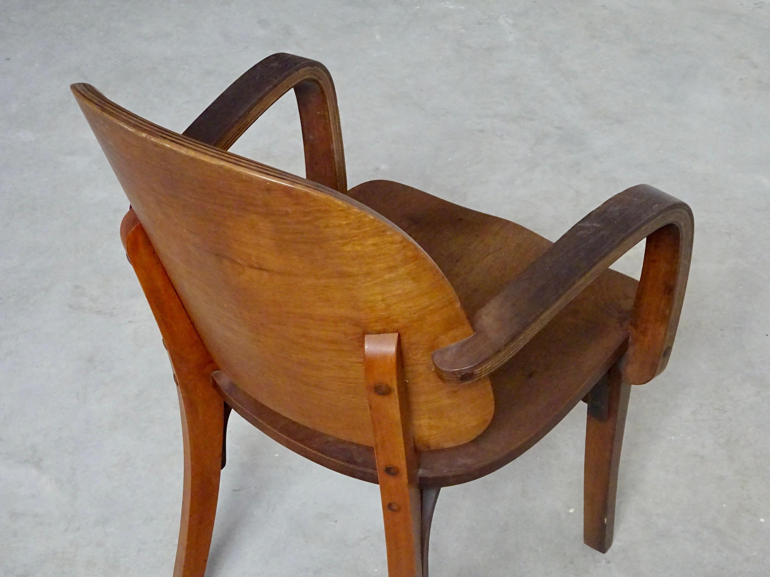 Mid-Century Modern Armchair by “Móveis Cimo”, Brazil, 1940s For Sale