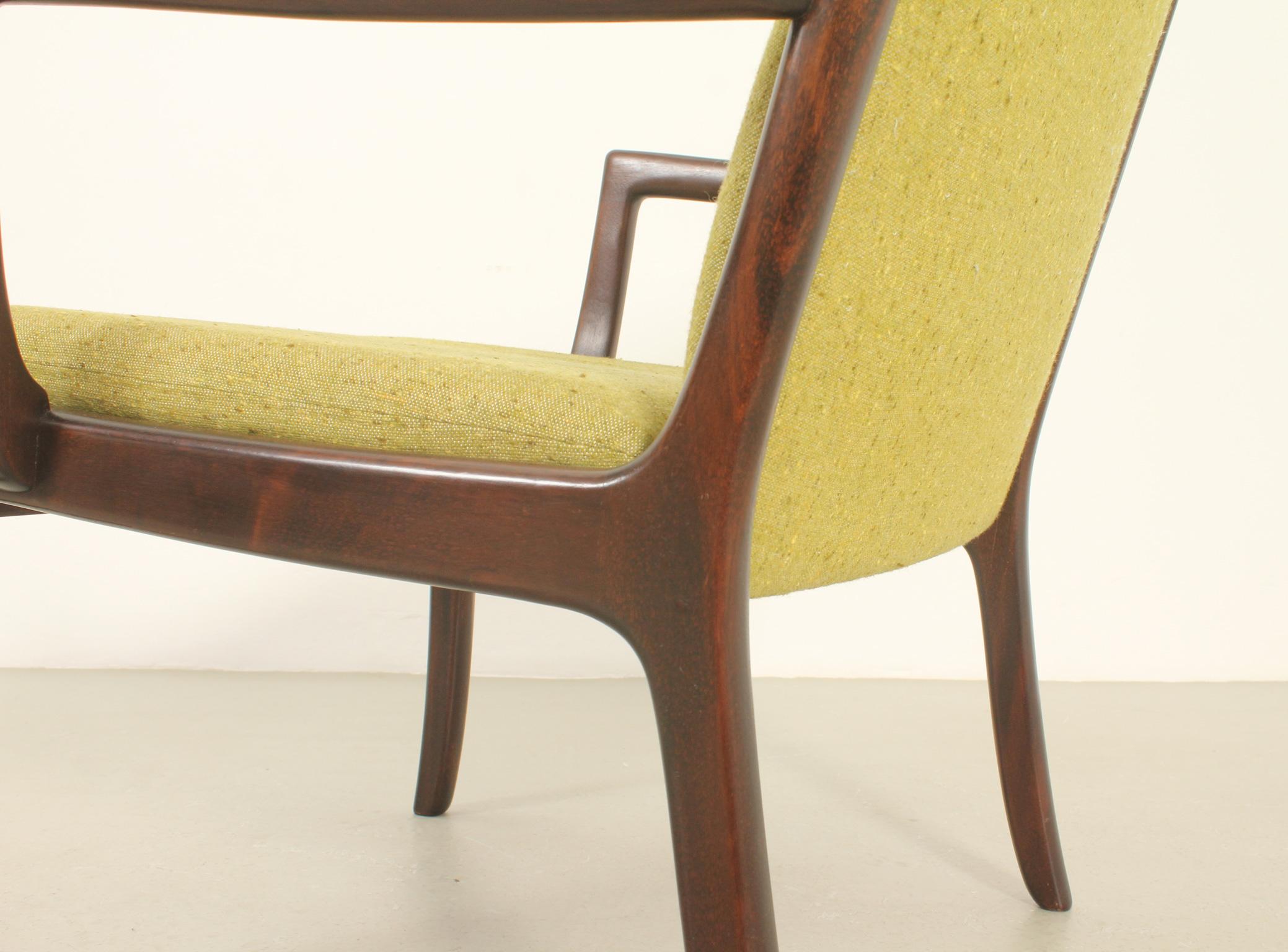 Fabric Armchair by Ole Wanscher for Cado, Denmark, 1960's For Sale