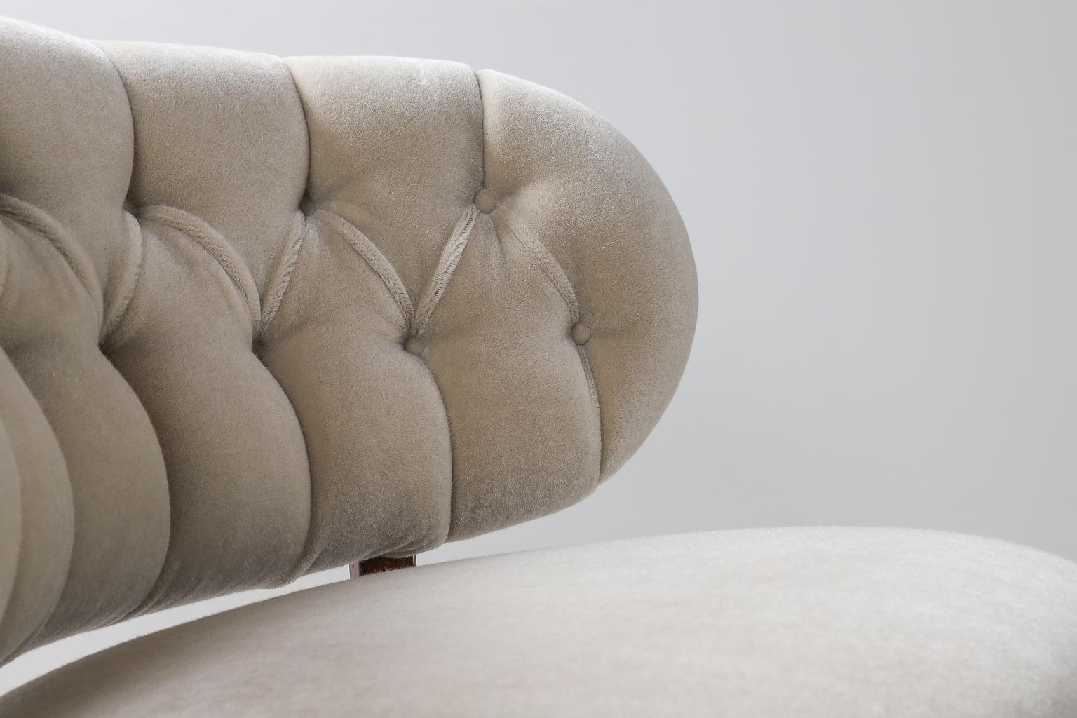 Armchair by Otto Schulz 1930s-1940s Upholstered in Bespoke Mohair 5