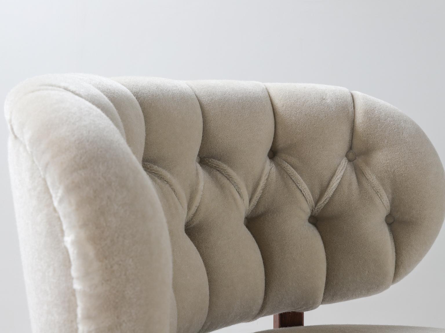 Armchair by Otto Schulz 1930s-1940s Upholstered in Bespoke Mohair 13